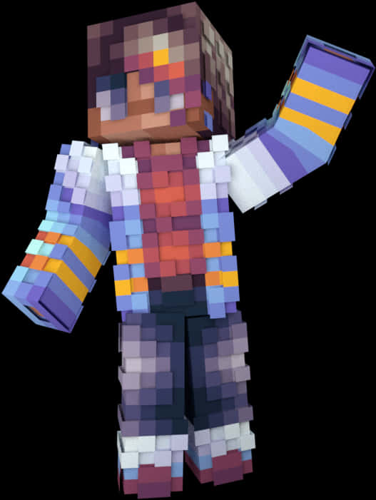Renkli Zırhıyla Minecraft Karakteri Duvar Kağıdı