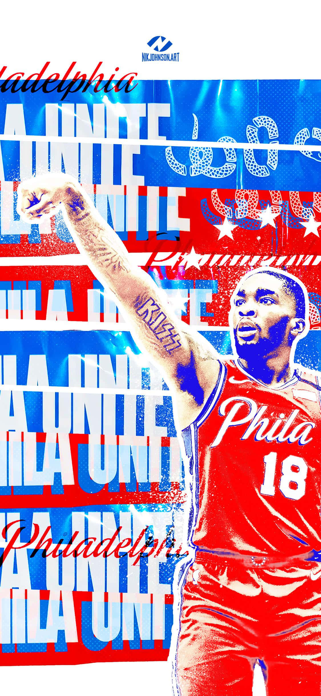 Resmi 76ers iPhone ile takım ruhunuzu serbest bırakın Duvar Kağıdı