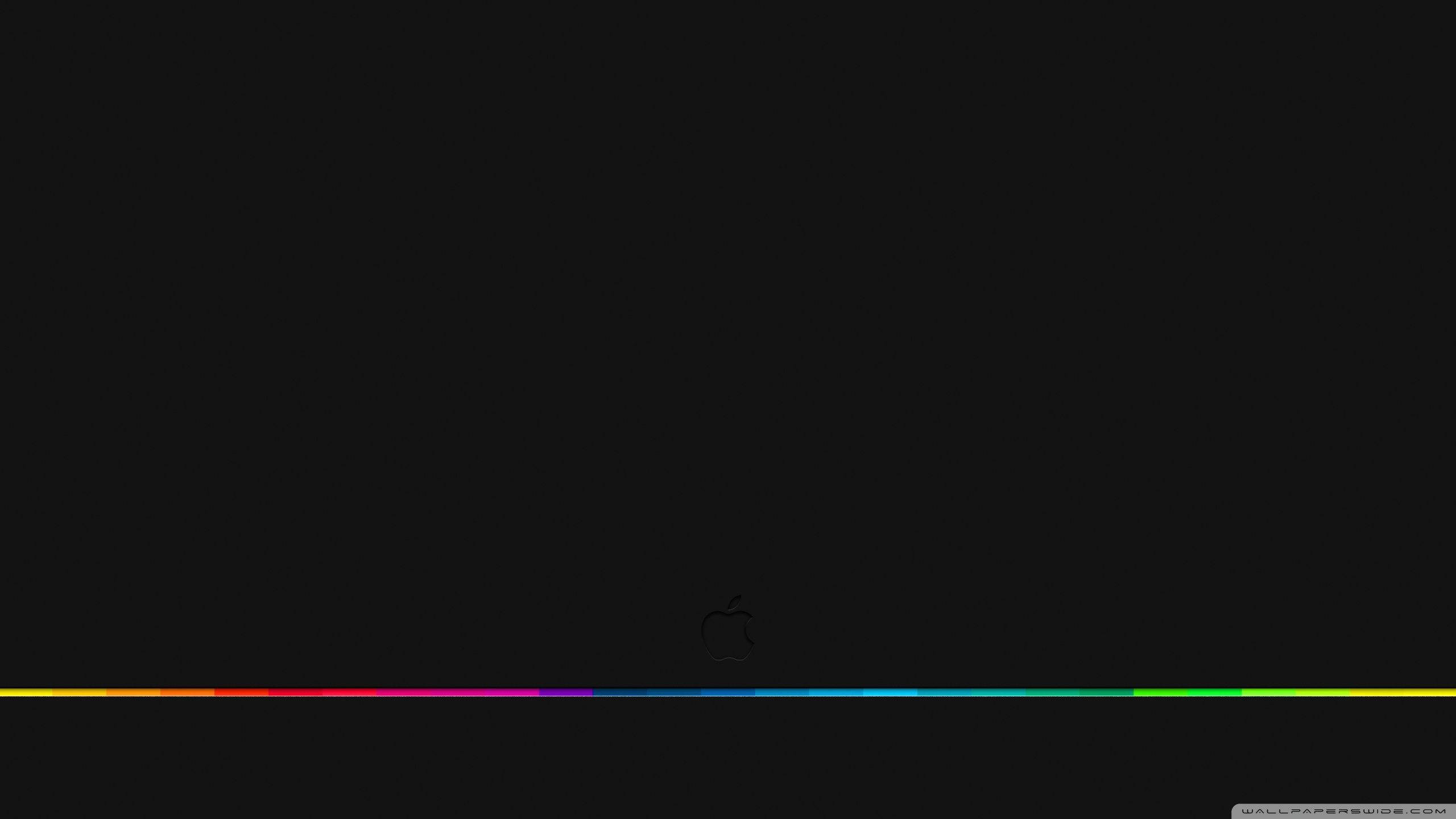 RGB 4K Çizgili Apple Logosu Duvar Kağıdı