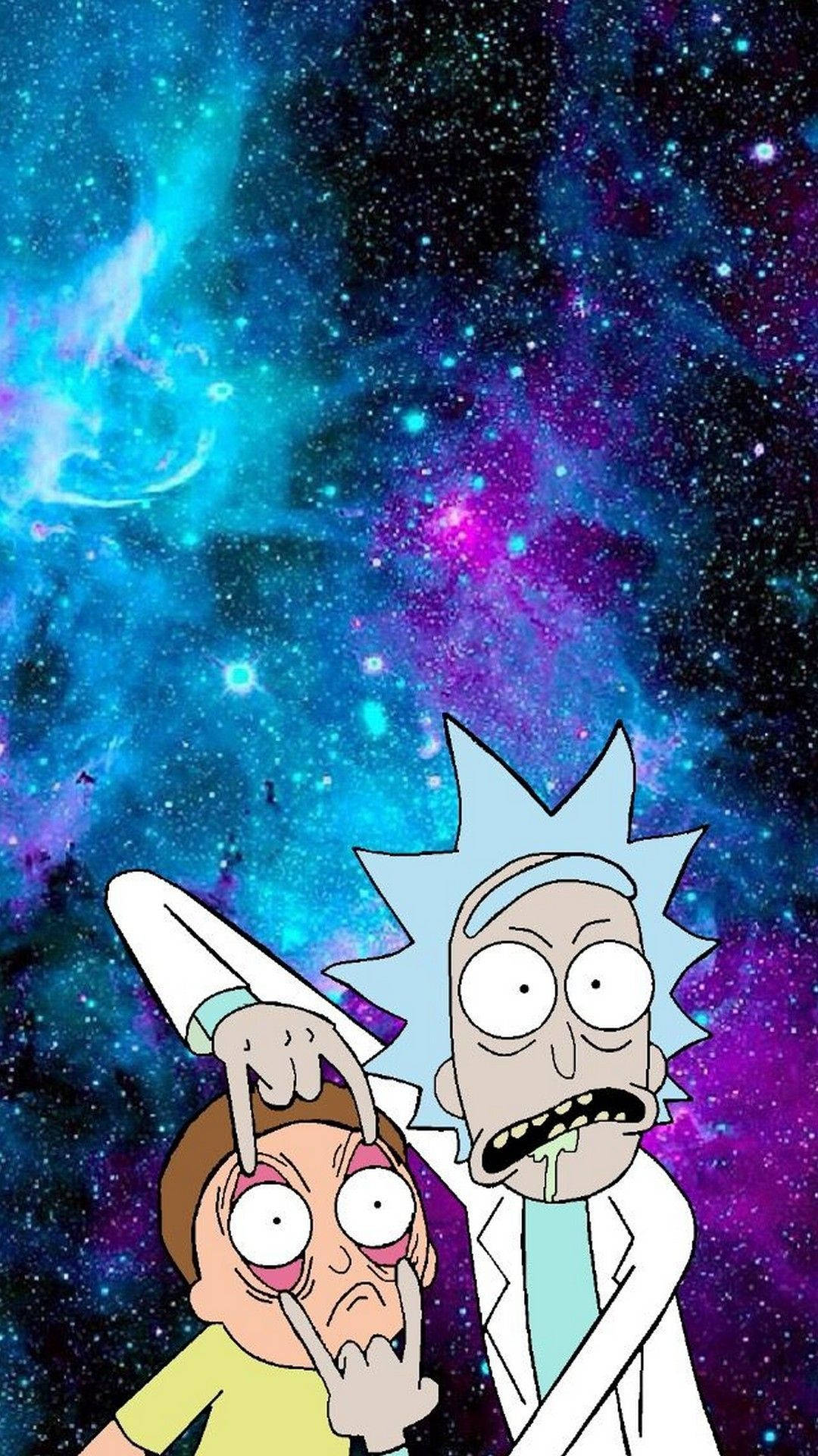Rick And Morty Telefon Mor Galaksi Duvar Kağıdı