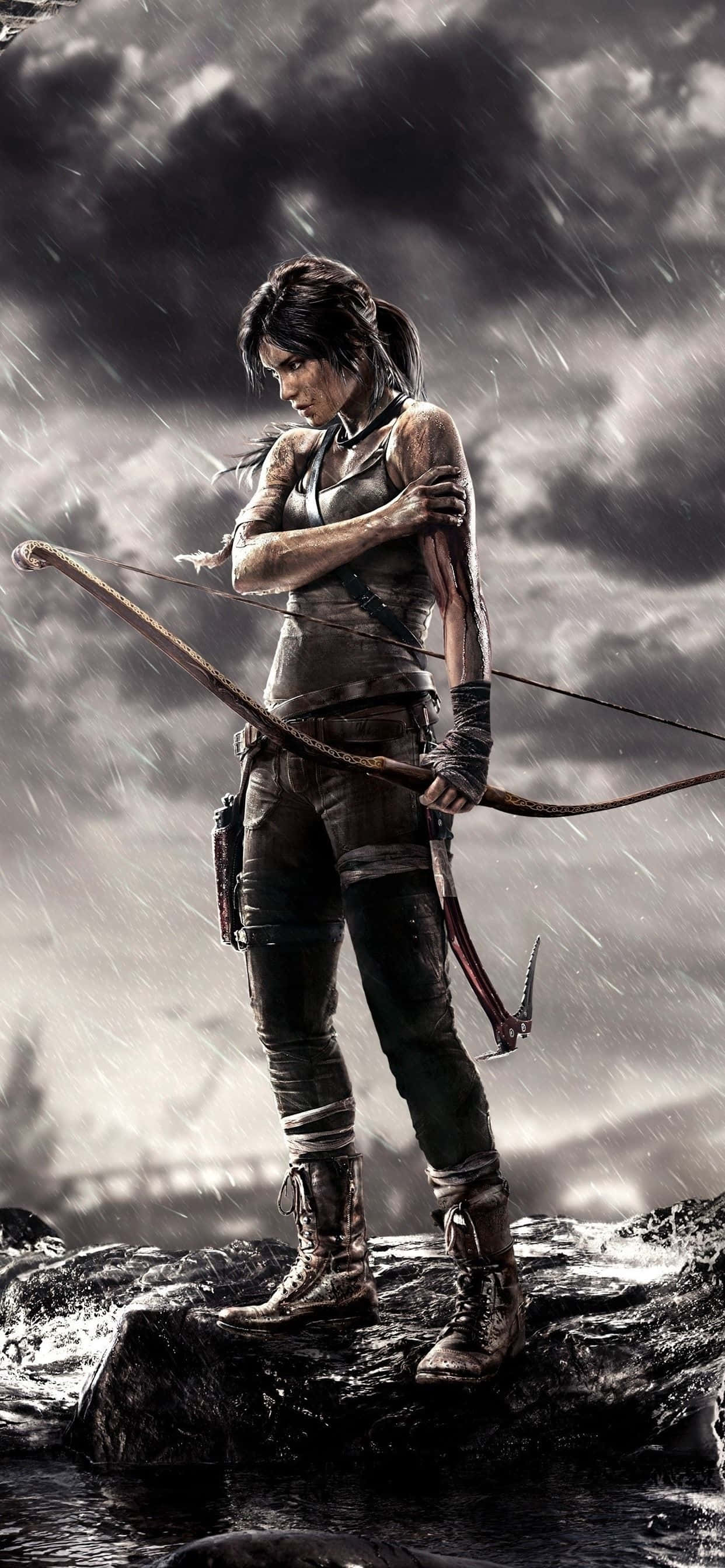Rise of the Tomb Raider'da iPhone Xs Max ile yeni zirvelere tırmanın Duvar Kağıdı