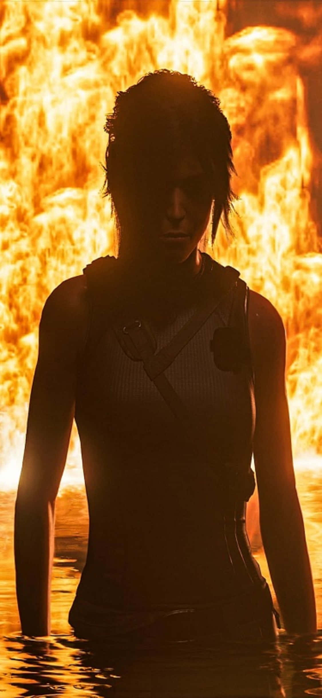 Rise of the Tomb Raider'ın iPhone X'te yükselişine tanık olun Duvar Kağıdı