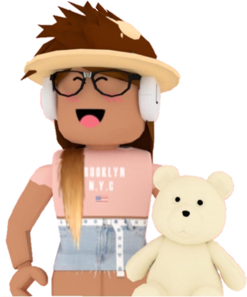 Roblox Avatarı Oyuncak Ayıyla Duvar Kağıdı