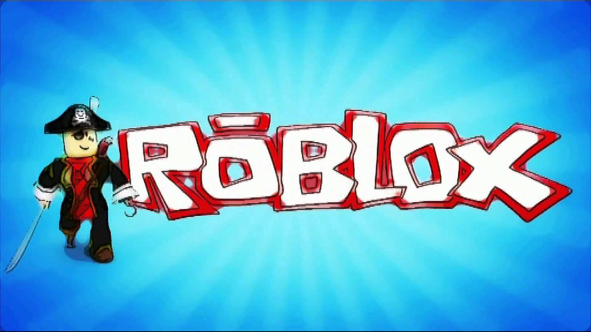 Roblox'un logo ve korsan avatar tasarımının yaratıcı duvar kağıdı.