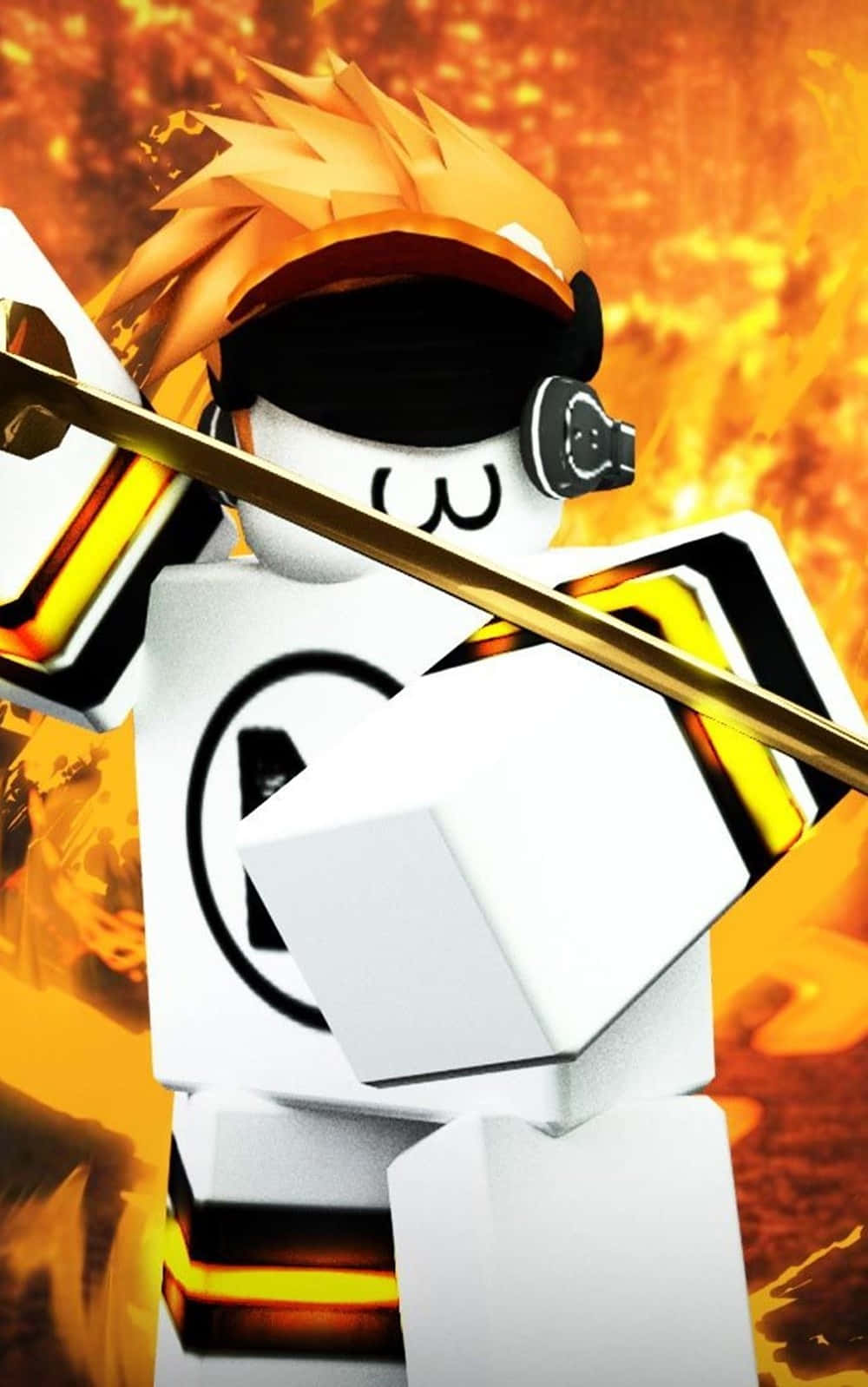 Roblox iPhone Ninja Karakteri Ateş Duvar Kağıdı