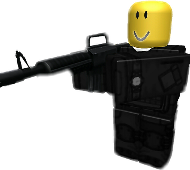 Roblox Karakteri Silahlı Duvar Kağıdı