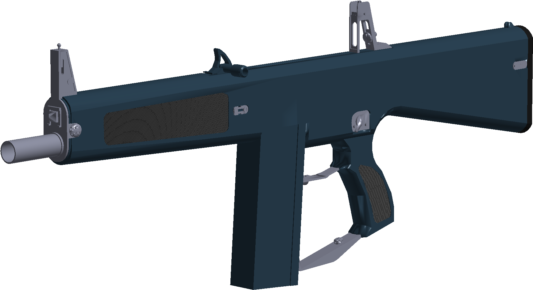 Roblox Tarzında Makineli Tabanca Renderı Duvar Kağıdı
