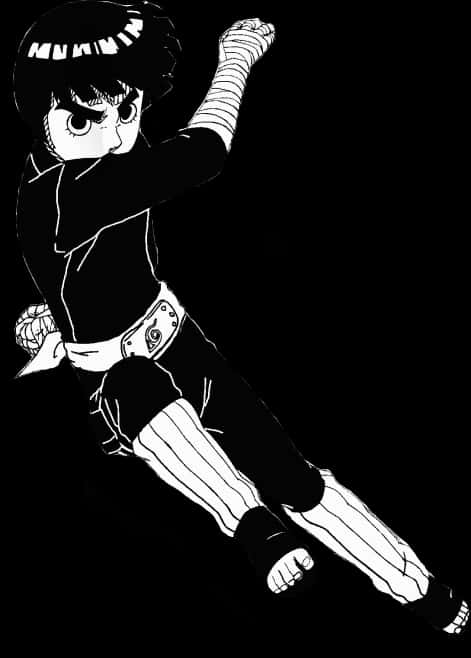 Rock Lee Aksiyon Pozu Duvar Kağıdı