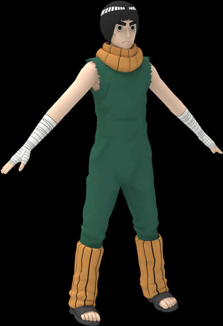 Rock Lee Anime Karakter Pozu Duvar Kağıdı