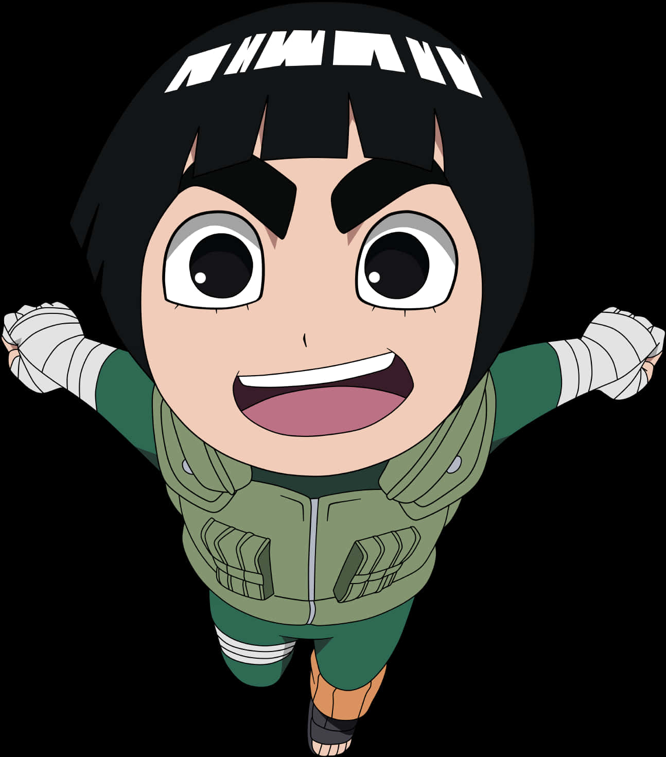 Rock Lee Anime Karakteri Neşeli Poz Duvar Kağıdı