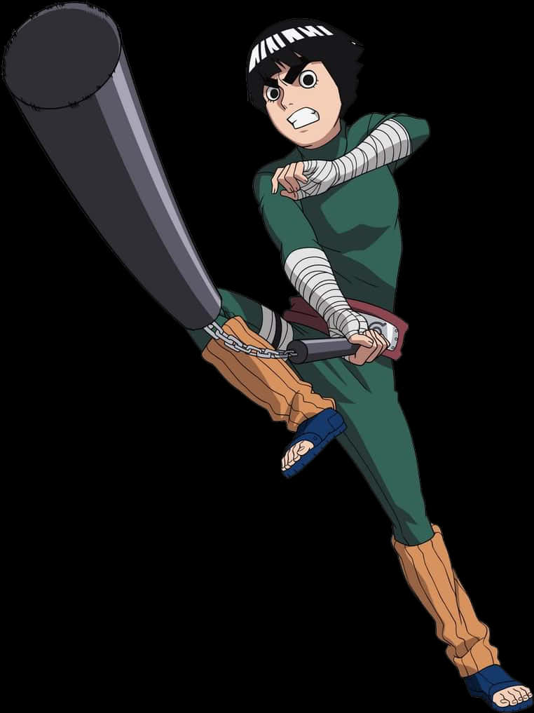 Rock Lee Silahla Duvar Kağıdı