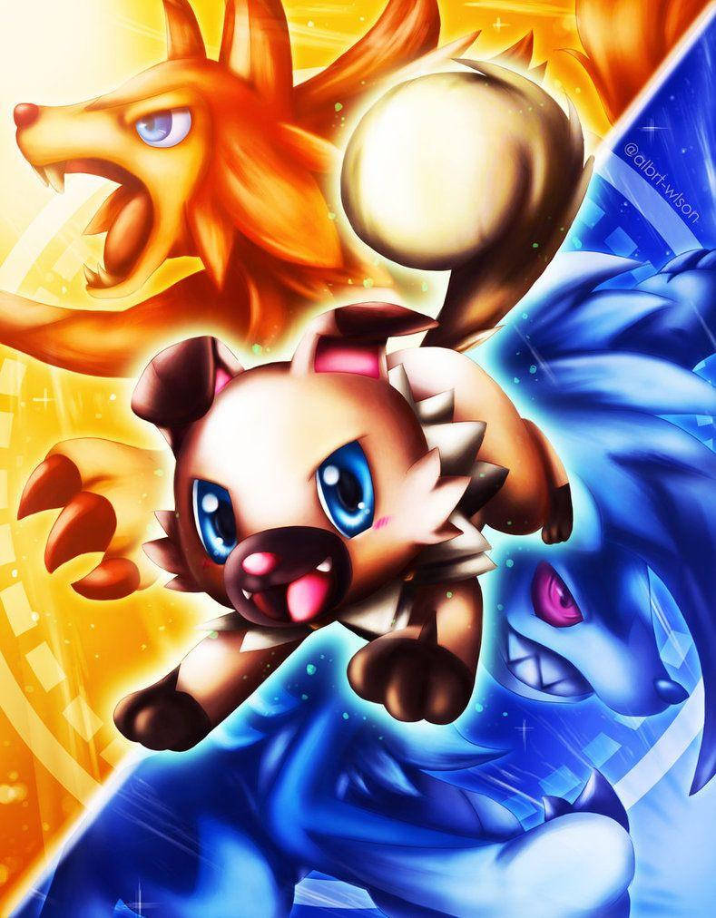 Rockruff ve Evrim Formları Duvar Kağıdı