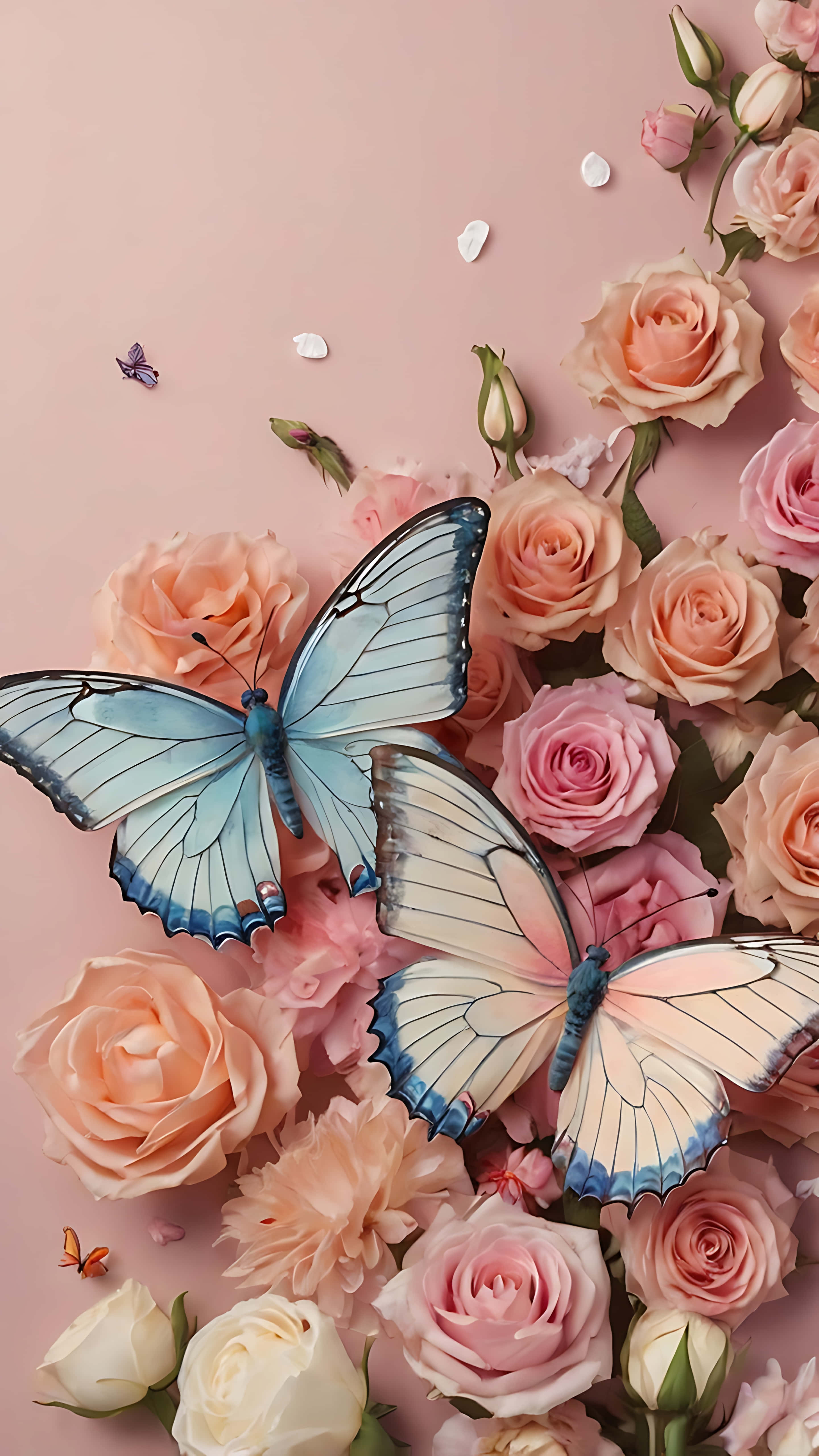 Romantik Kelebek Öpücüğü akıllı telefon duvar kağıdı