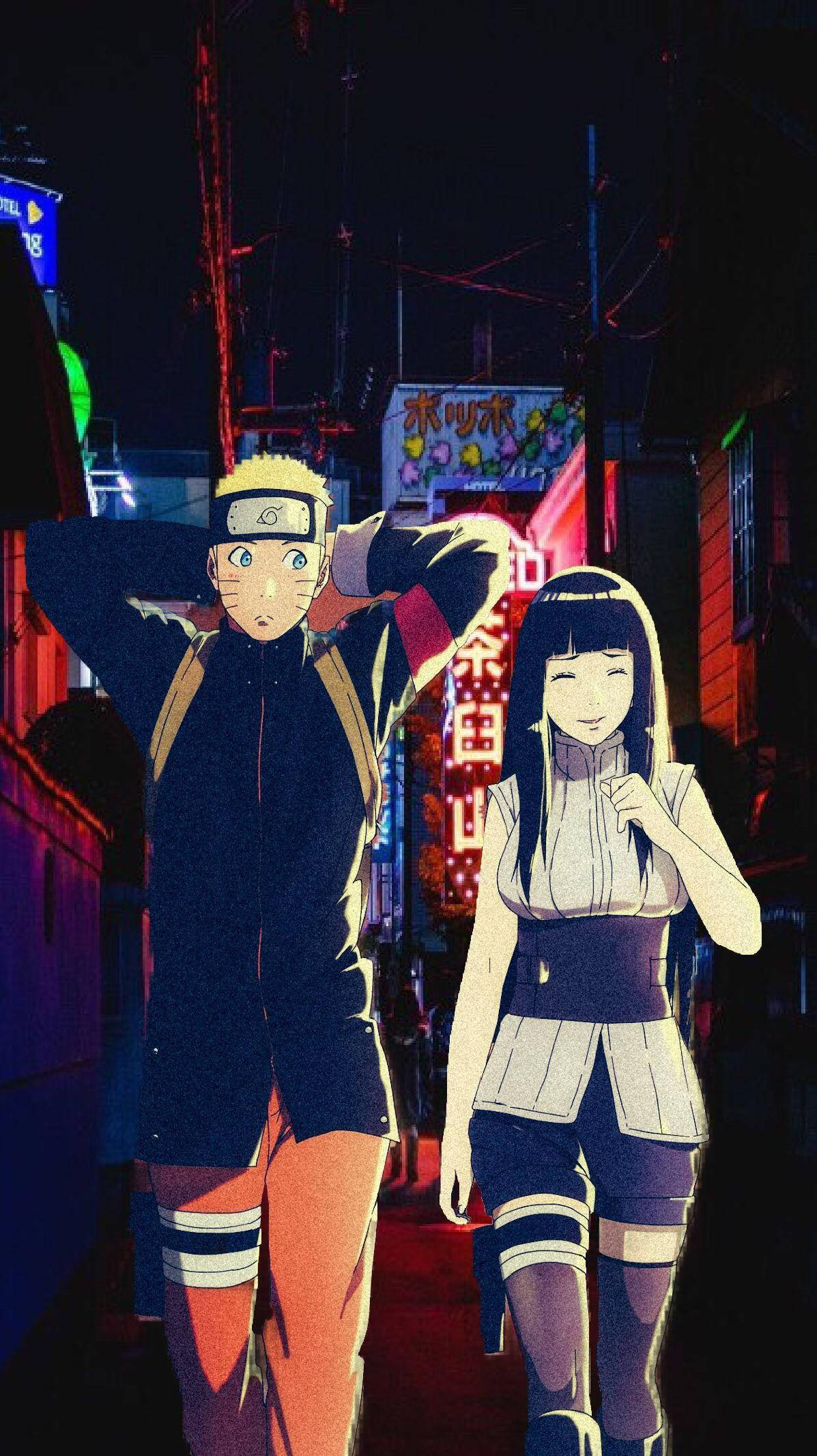 Romantik Kucaklaşma: Naruto ve Hinata Duvar Kağıdı