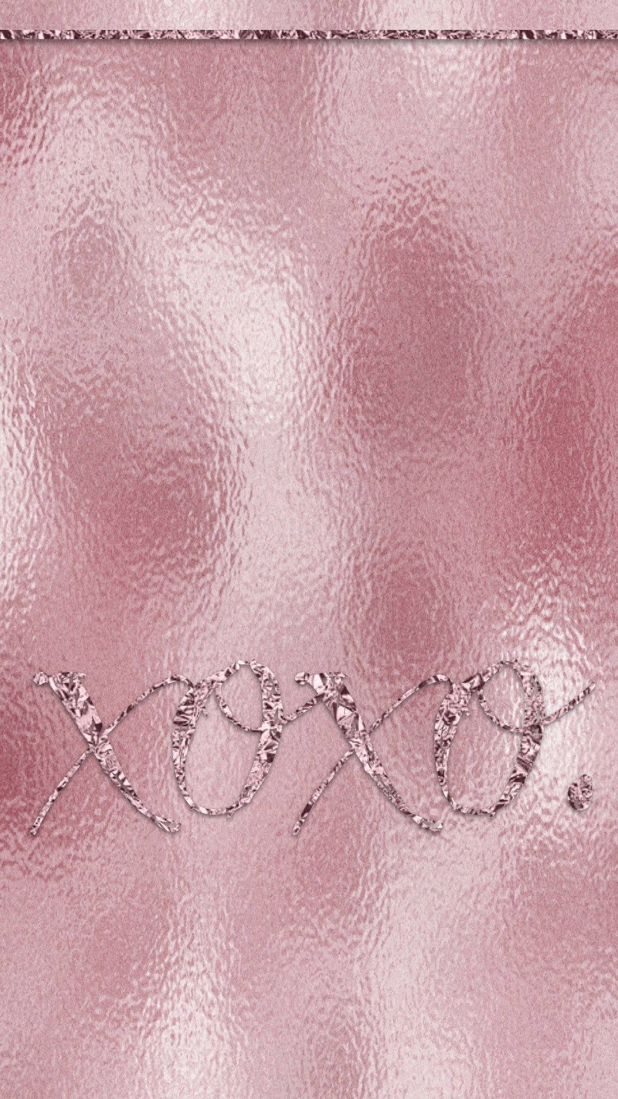 Rose Gold Estetik XOXO Duvar Kağıdı