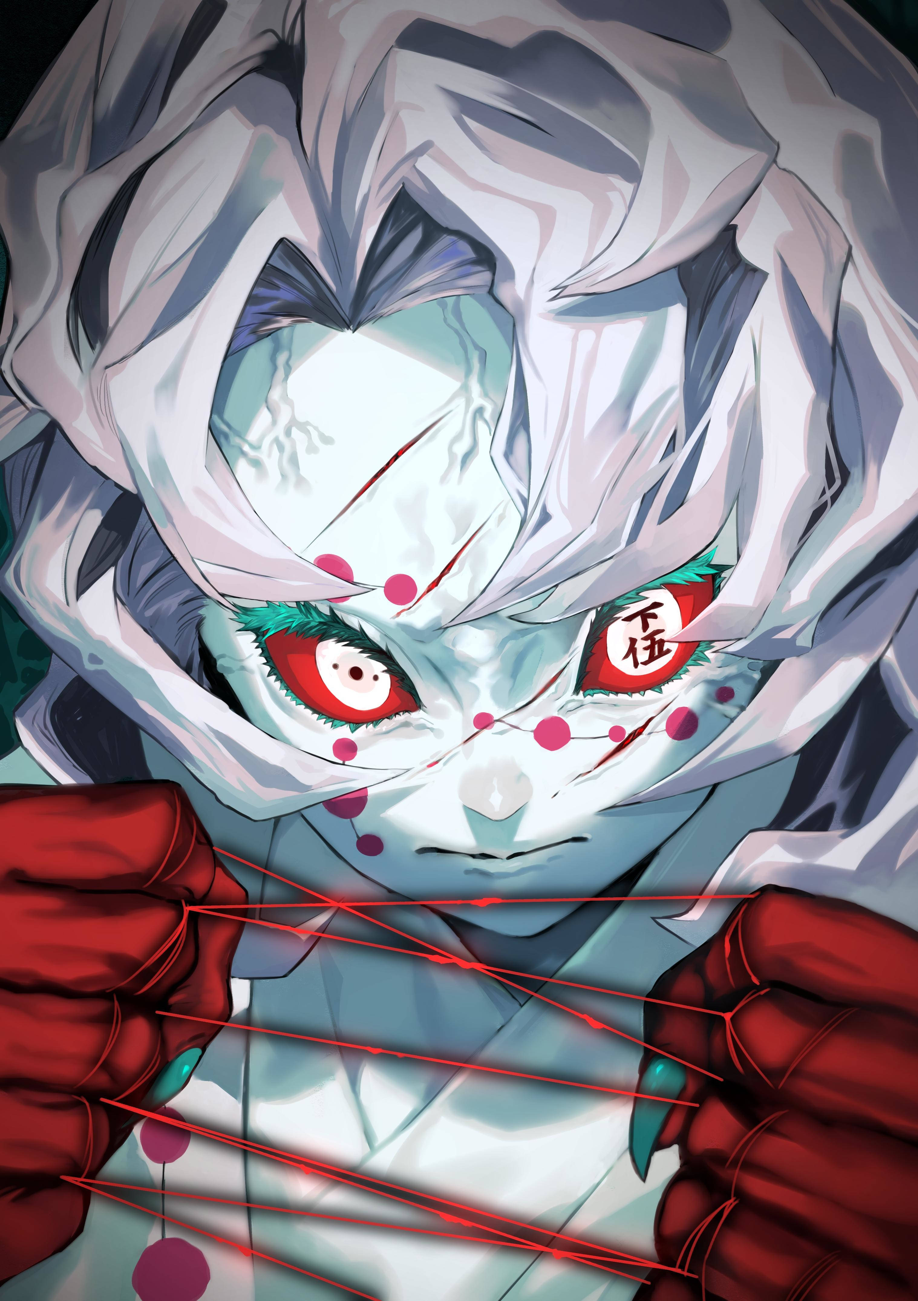 Rui Kırmızı Gözler Demon Slayer iPhone Duvar Kağıdı