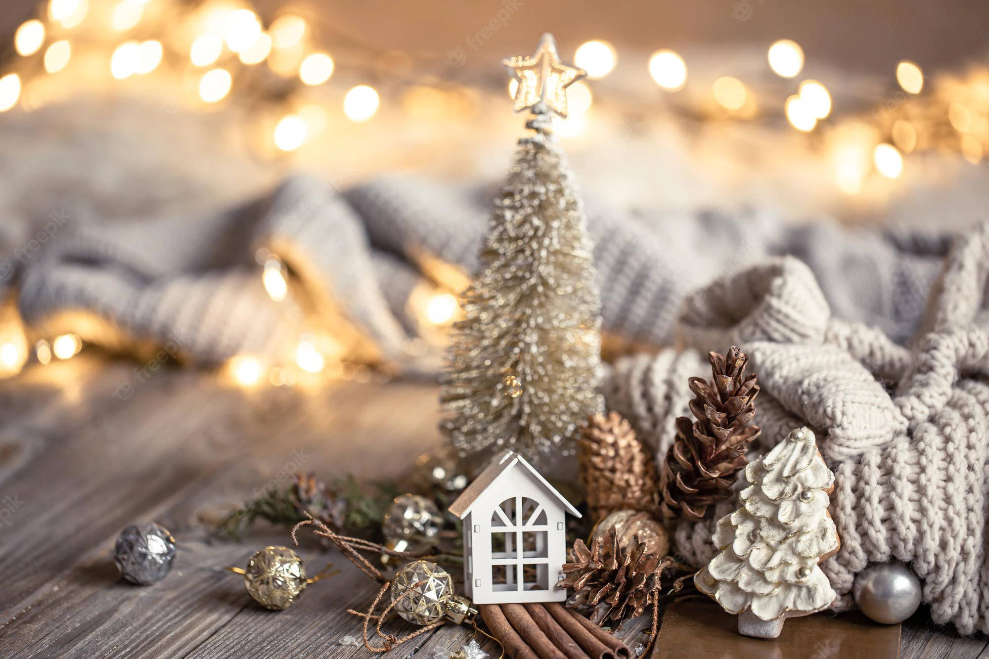 Rustik Havalı Noel Masaüstü Duvar Kağıdı
