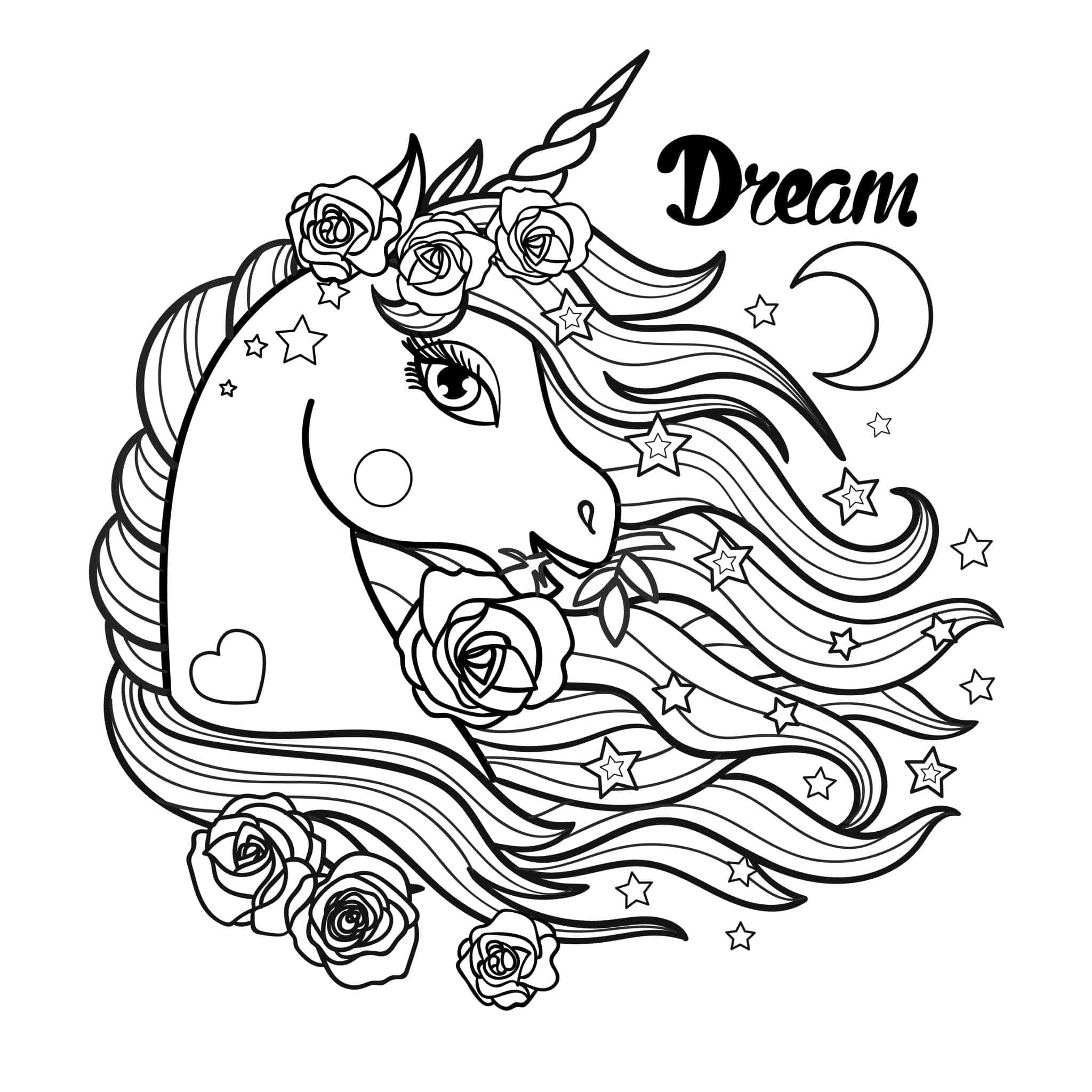 Rüya Unicorn Boyama Resmi Duvar Kağıdı