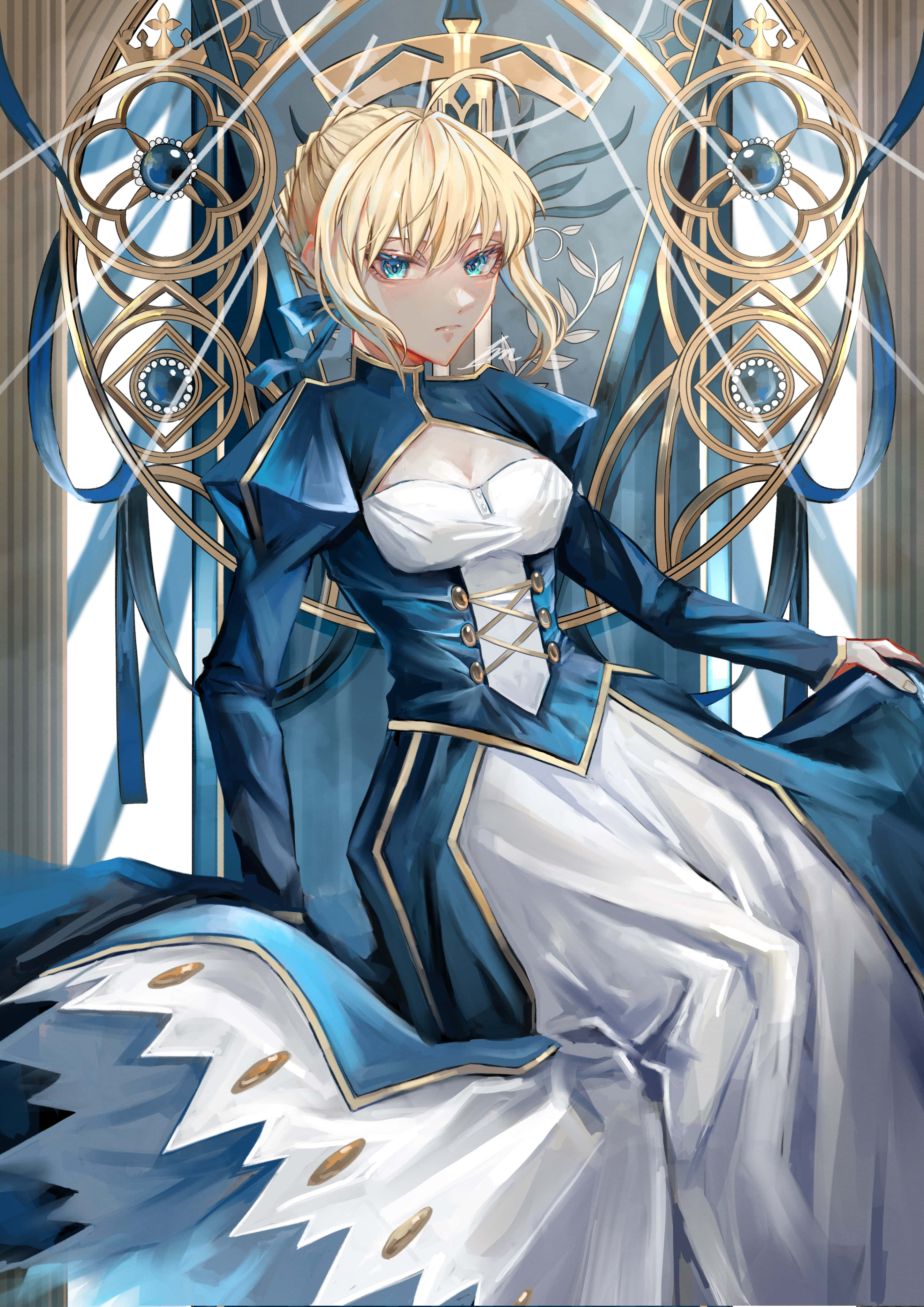 Saber Fate Stay Night Çelik Tahtta Duvar Kağıdı