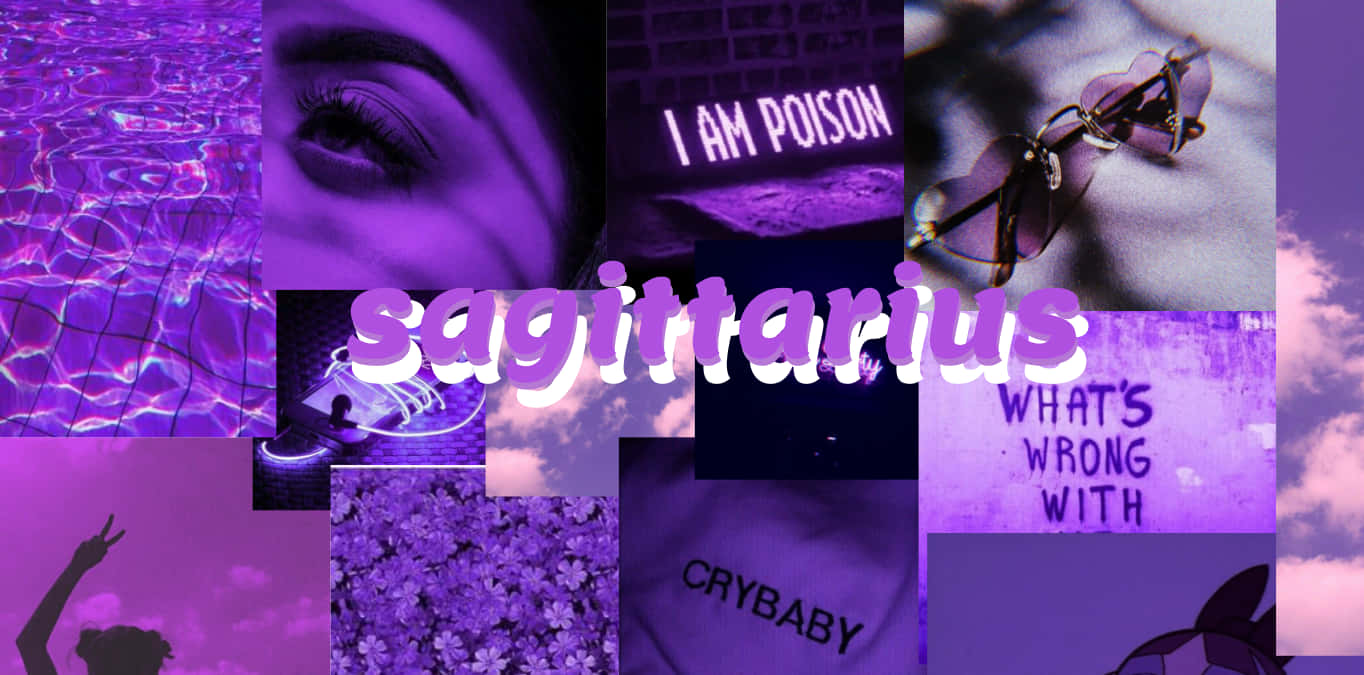Sagittarius Estetiği — Mor estetik GIF Duvar Kağıdı