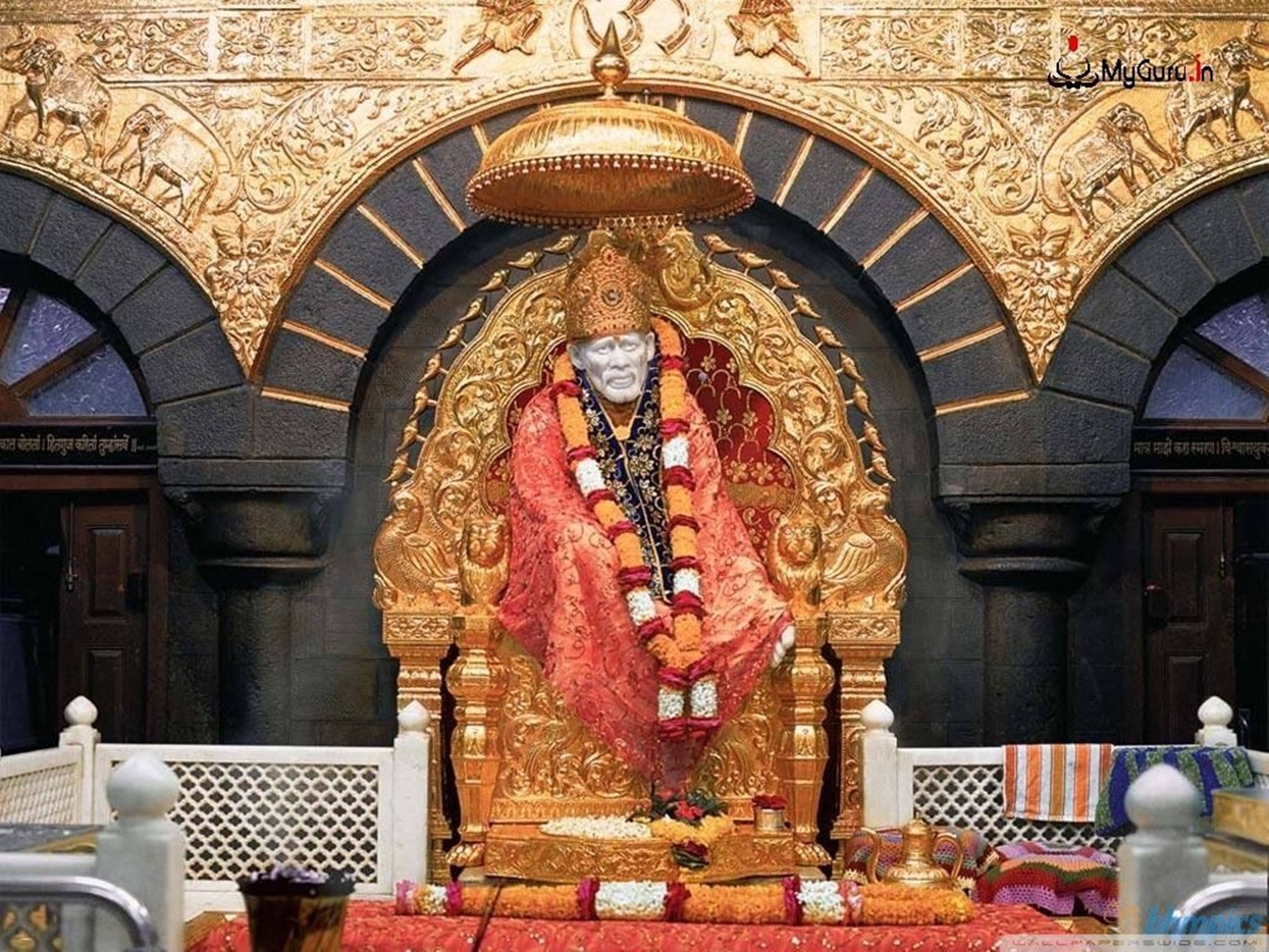 Sai Baba Shirdi'deki Cami Üzerinde 4K Duvar Kağıdı