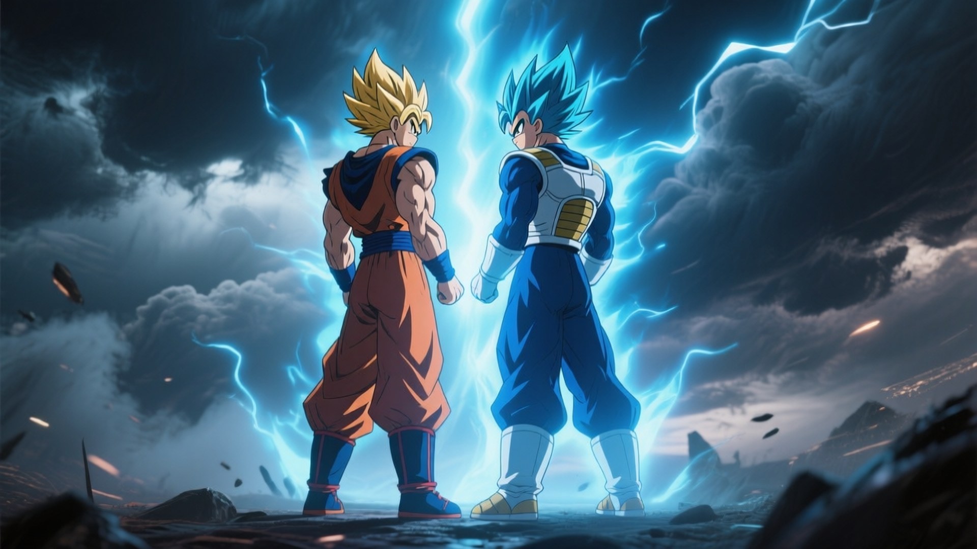 Saiyan İkilisi Güçlü Duruyor Duvar Kağıdı