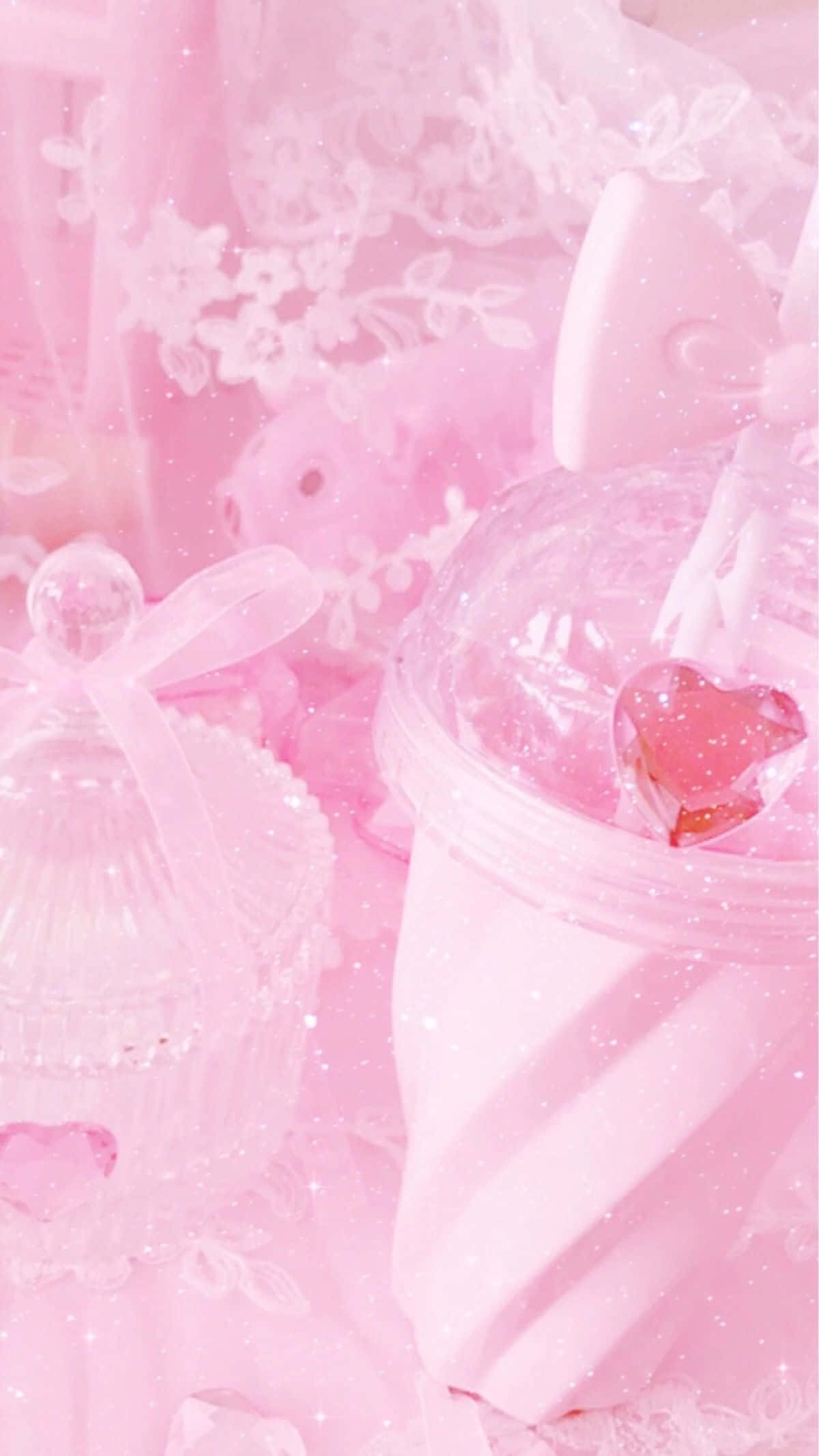 Sakinleştirici ve rüya gibi açık pembe estetik Duvar Kağıdı