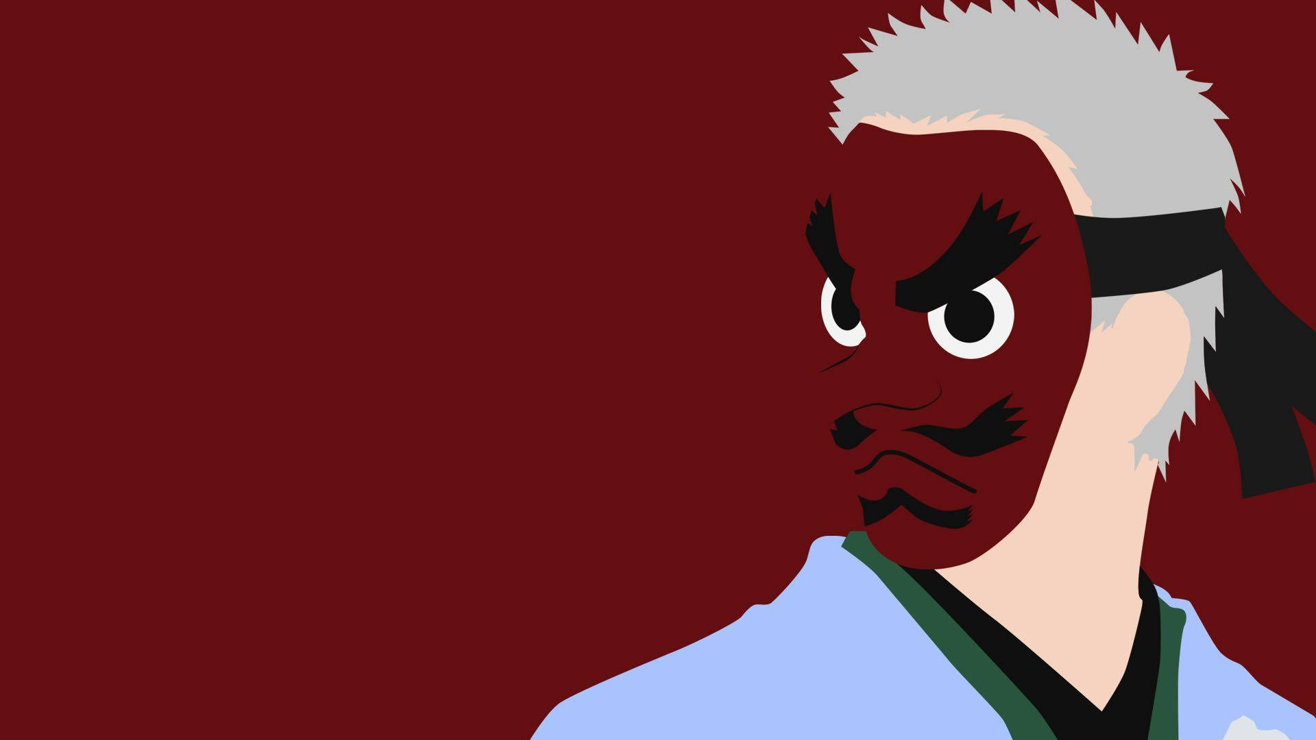 Sakonji Kırmızı Demon Slayer Maskesi Duvar Kağıdı