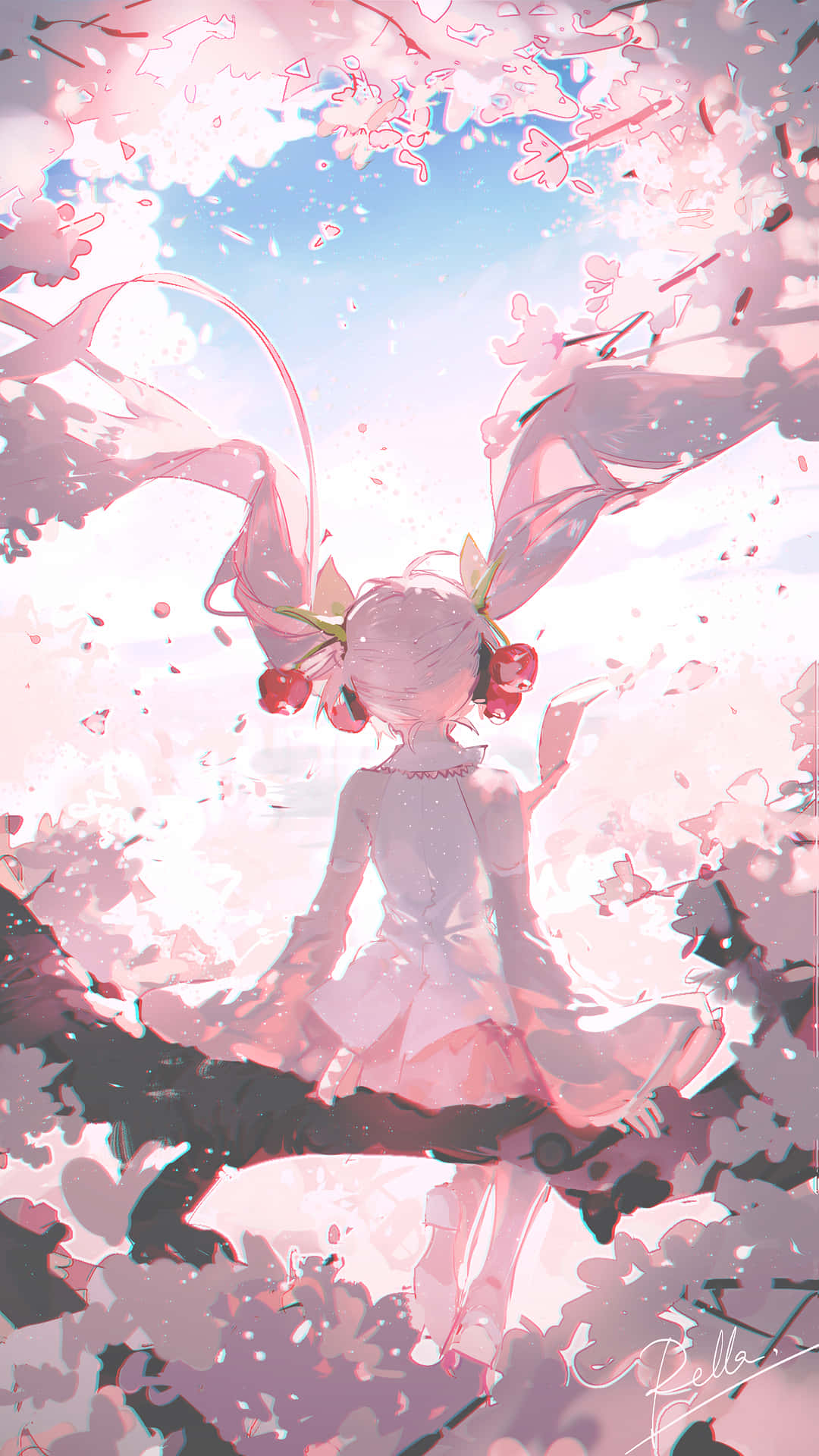 Sakura Miku Bahar Zamanı Duvar Kağıdı