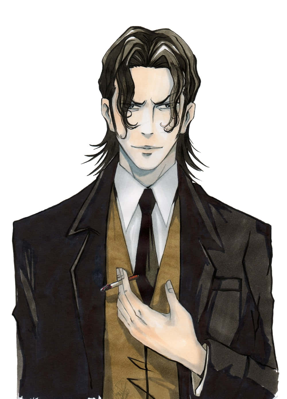 Sakuya Togane, Psycho-Pass'tan Esrarengiz Karakter, Ciddi Bir Poz Veriyor. Duvar Kağıdı