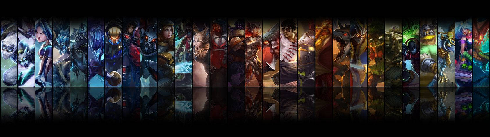 Şampiyonların League of Legends'te 2 Ekranda Destansı Savaşları Duvar Kağıdı
