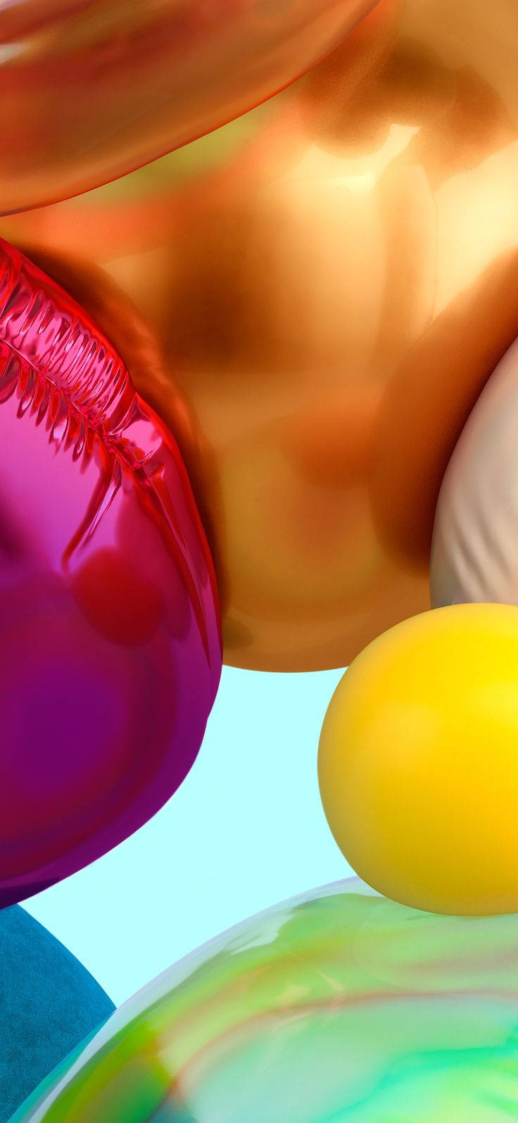 Samsung A71'de Göz Alıcı Çok Renkli Balon Duvar Kağıdı