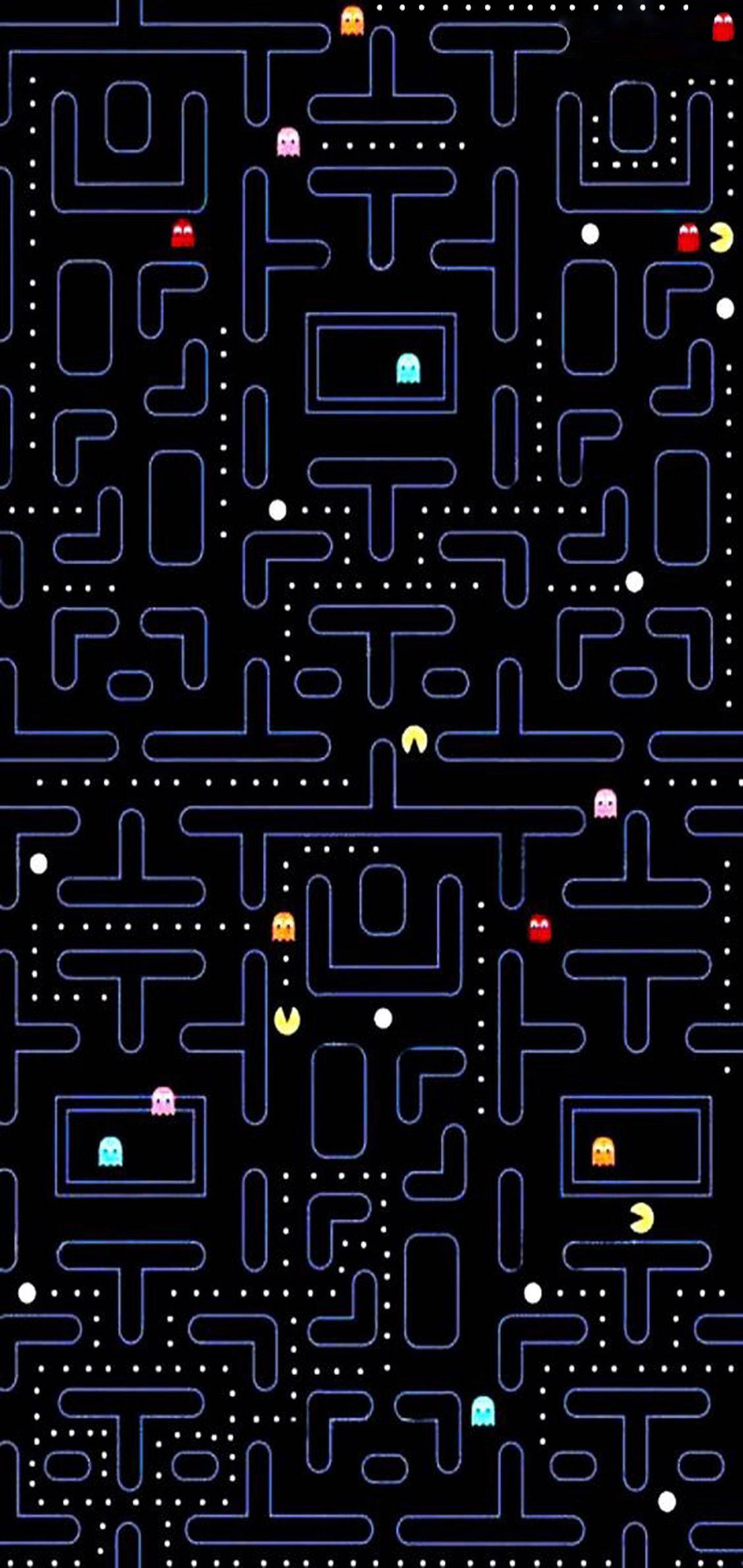 Samsung Galaxy S10 Plus'ta PAC-MAN Arayüzü Duvar Kağıdı