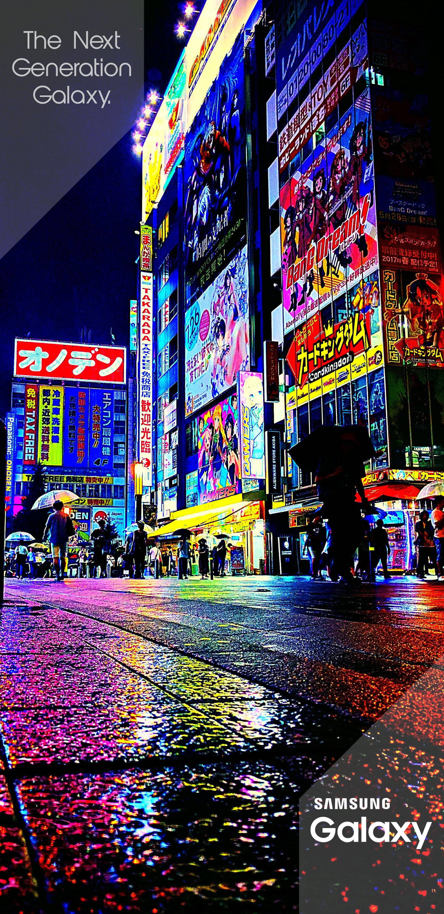 Samsung Galaxy Tokyo Sokak Tabelaları Duvar Kağıdı