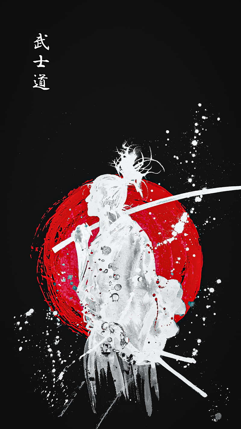 Samuray Anime Ronin Savaşçısı Dijital Sanat Duvar Kağıdı