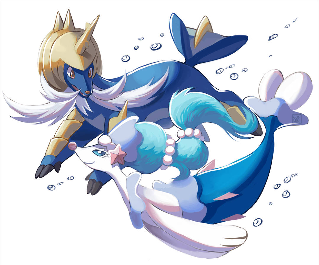 Samurott ve Primarina Duvar Kağıdı