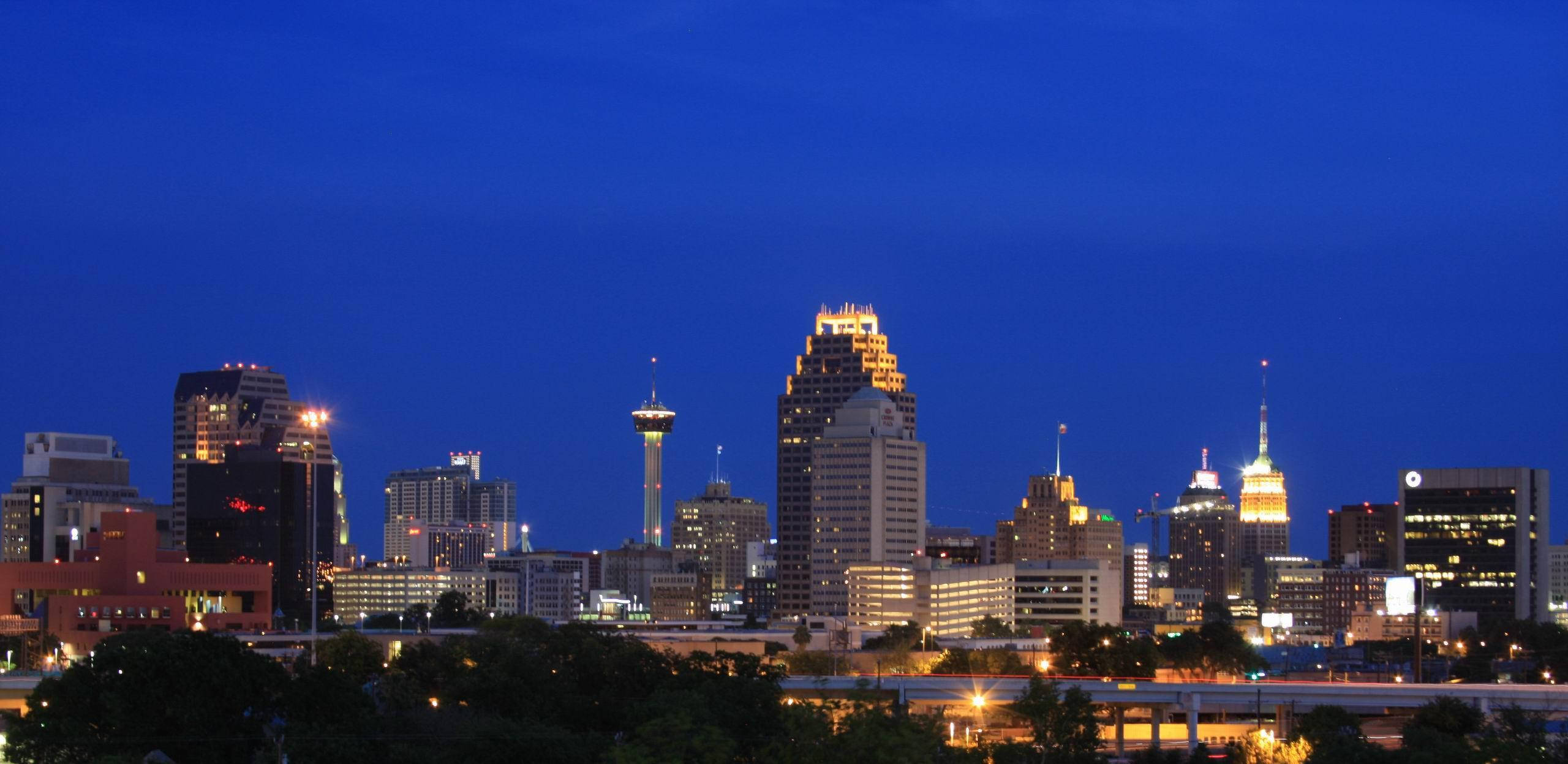 San Antonio Mavi Gece Duvar Kağıdı