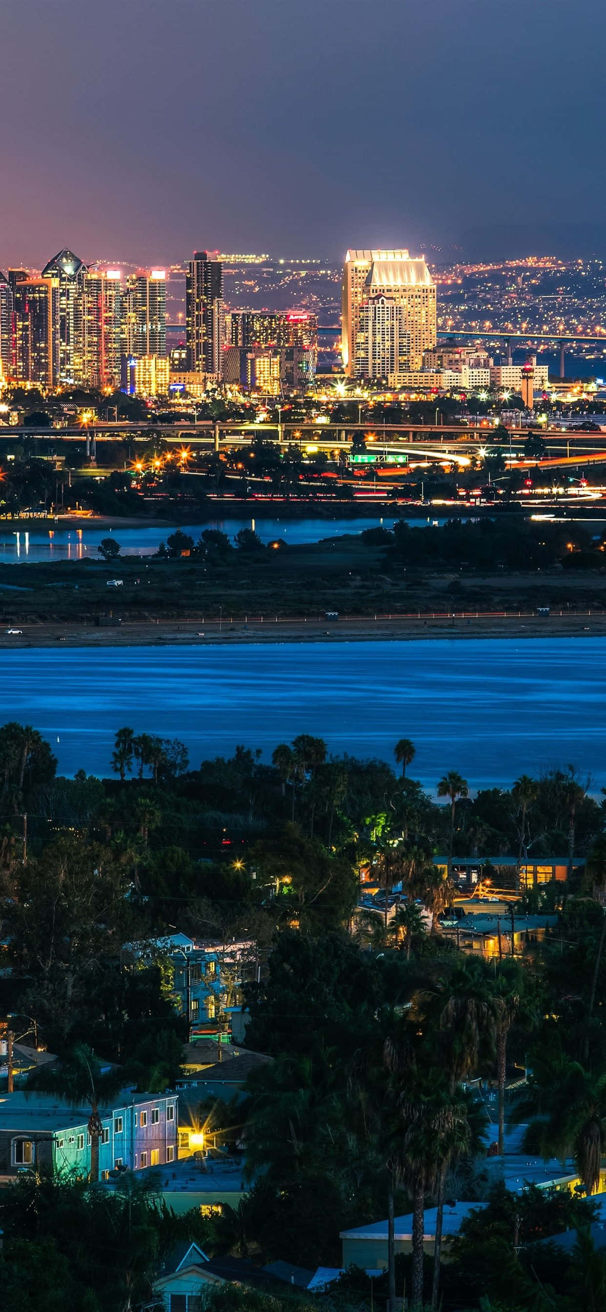 san diego gece silüeti Duvar Kağıdı