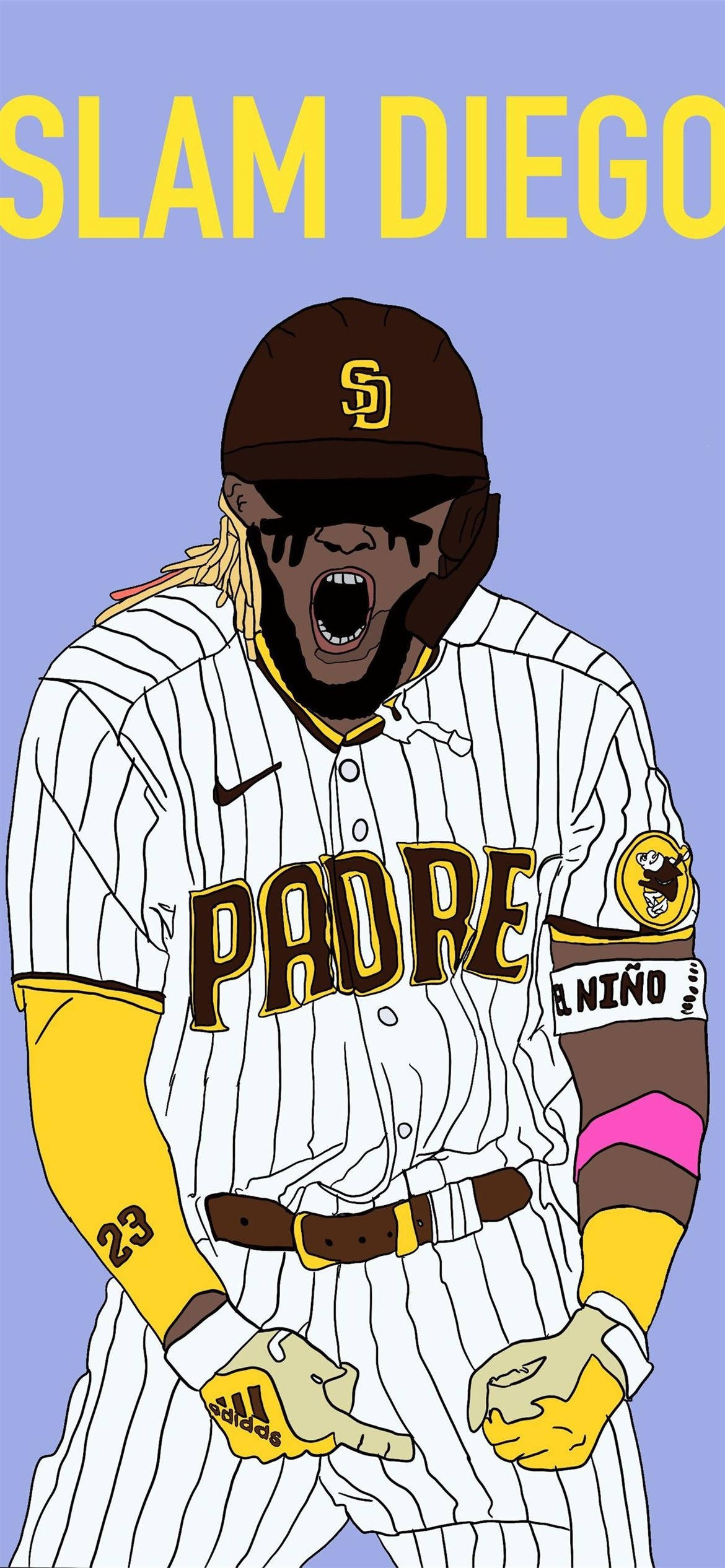 San Diego Padres Tatis Jr. Sanatı Duvar Kağıdı