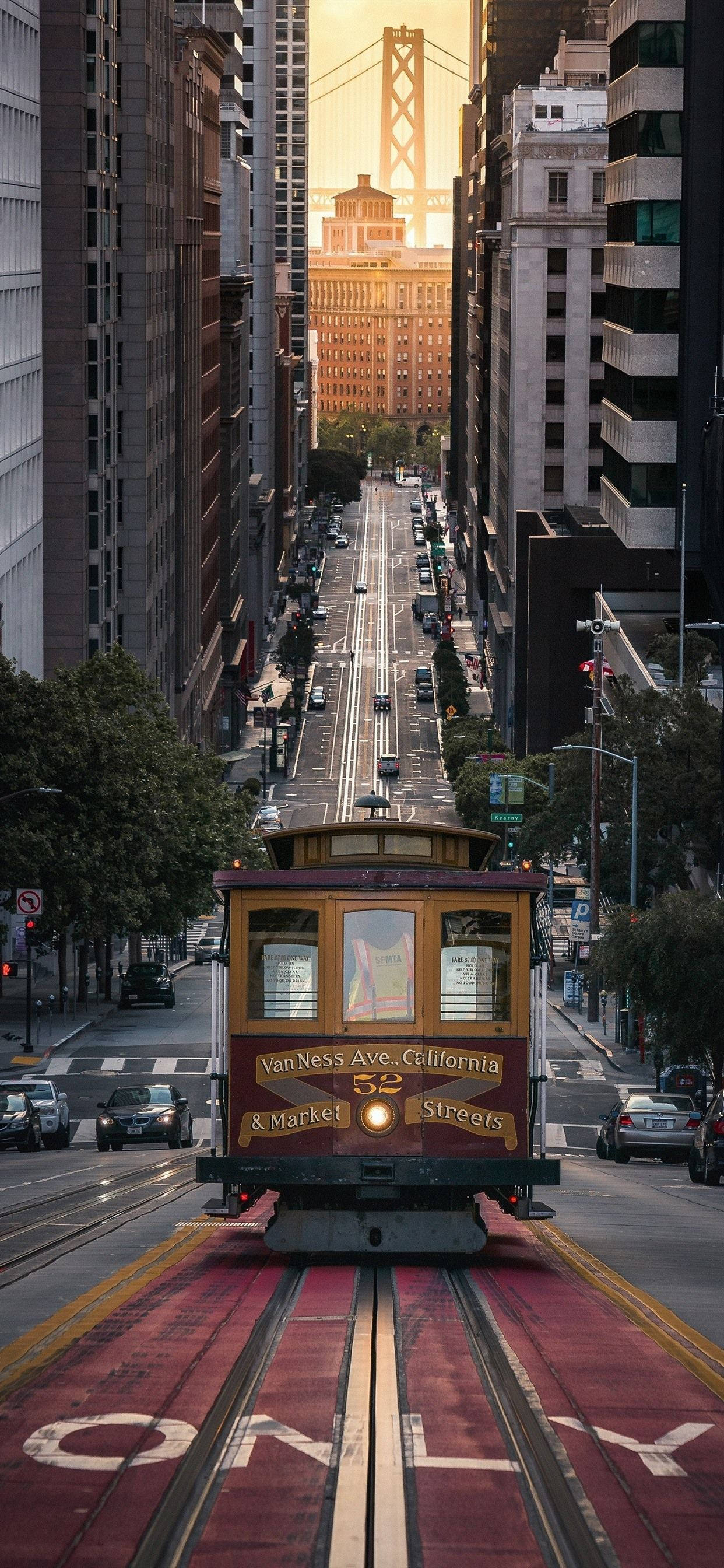 San Francisco Teleferik Gün Batımı Duvar Kağıdı