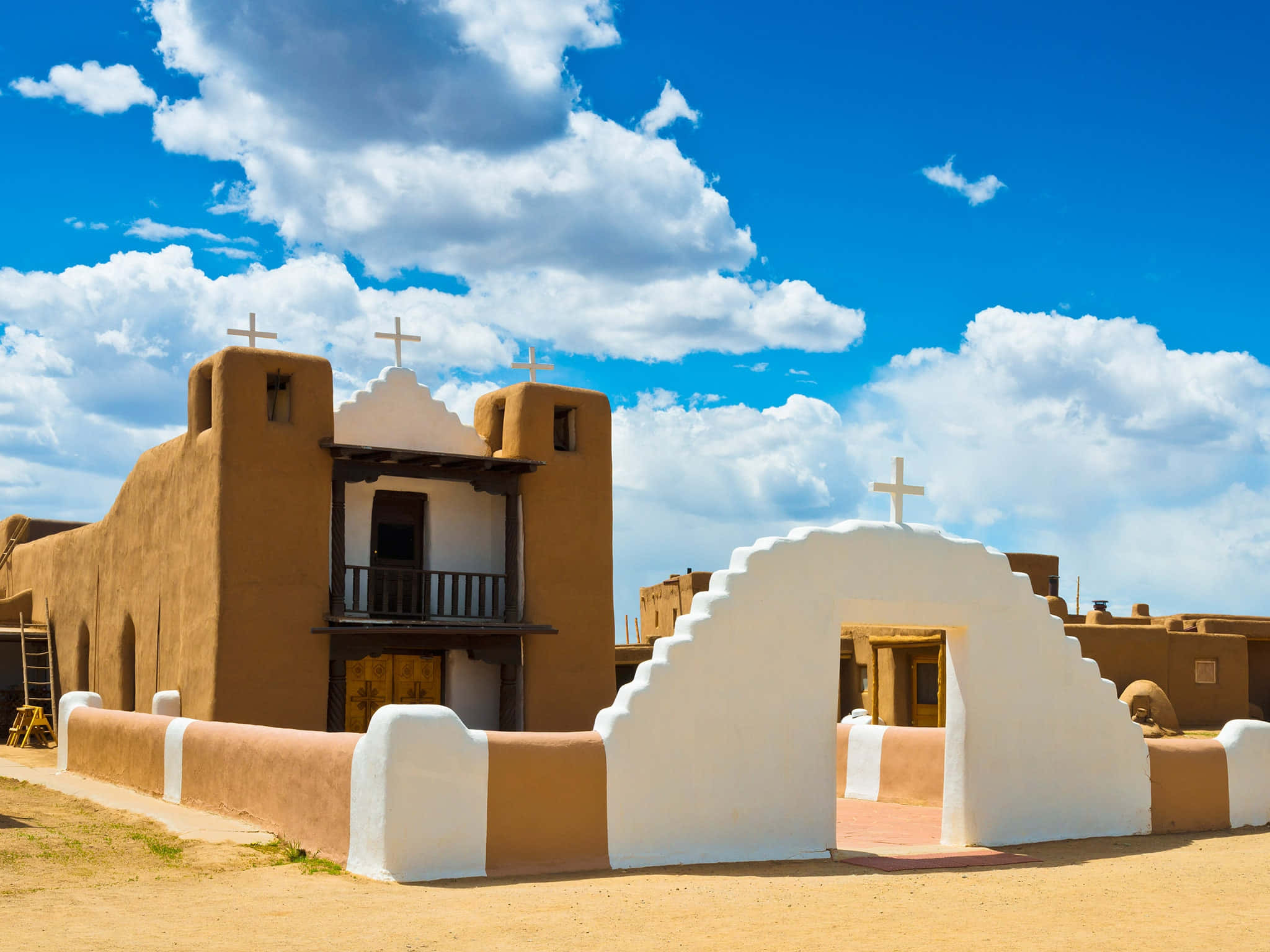 San Geronimo Şapeli Taos Pueblo'da Duvar Kağıdı