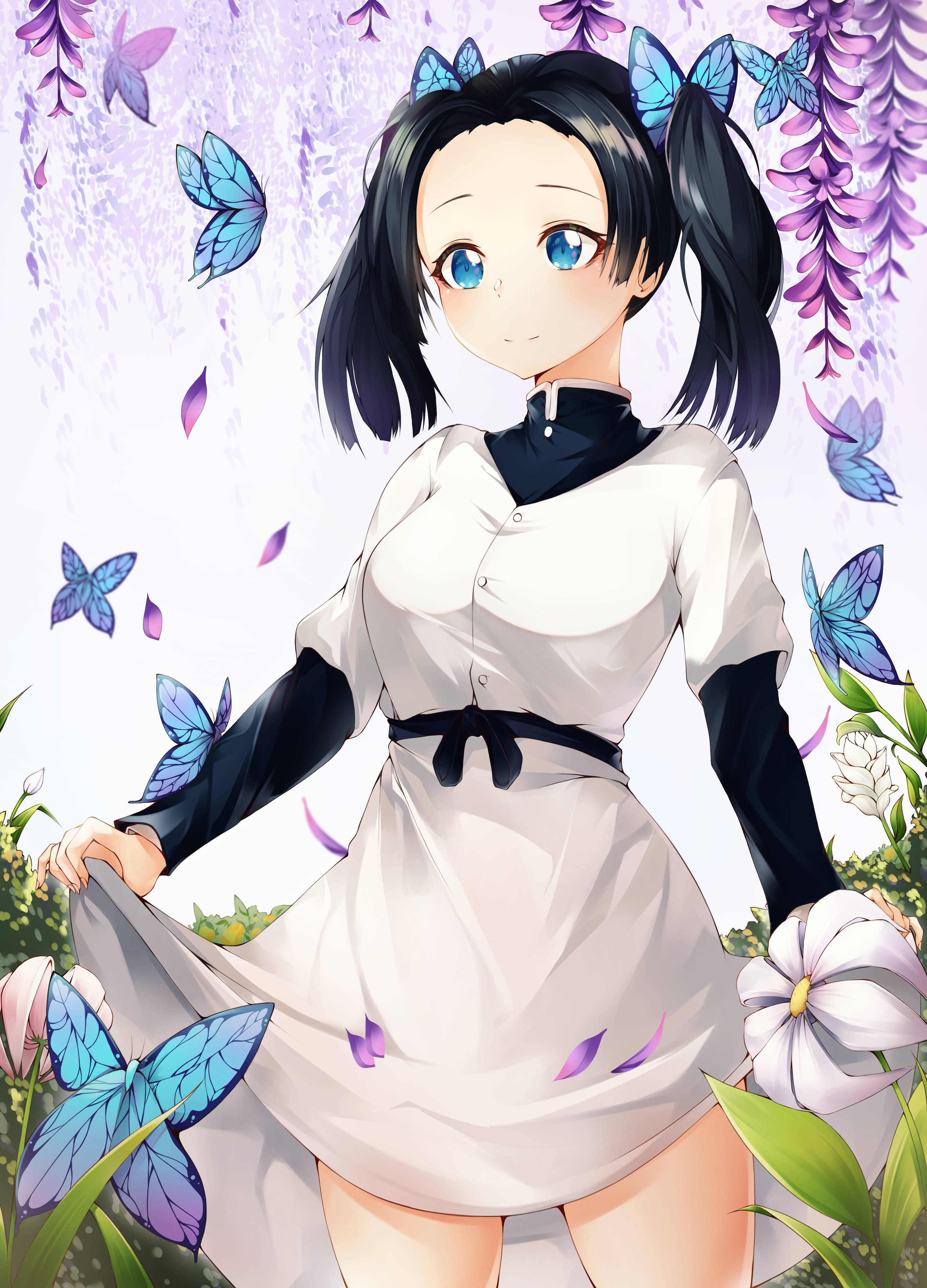 Sanatsal Aoi Kanzaki Kelebeklerle Duvar Kağıdı