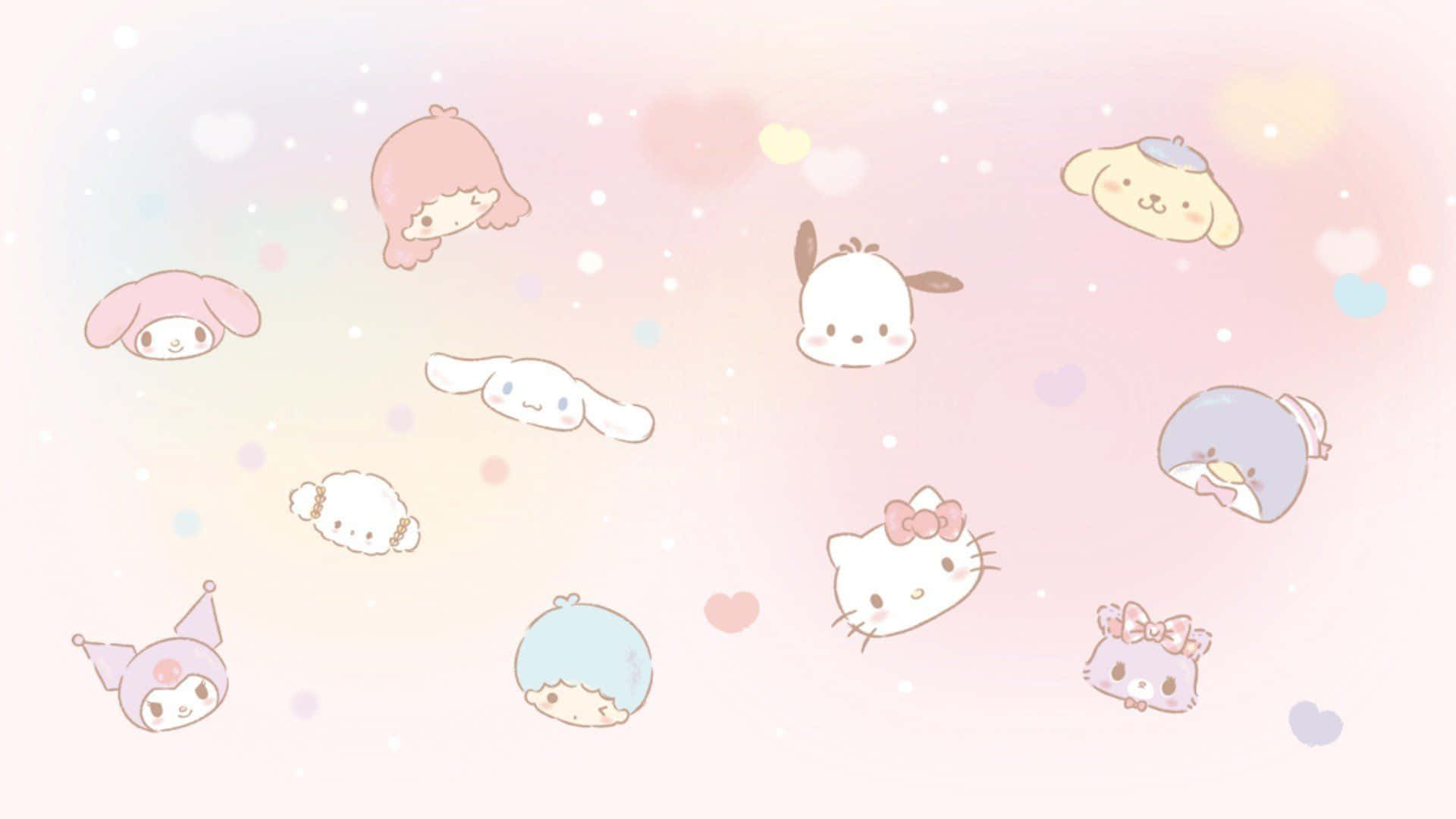 Sanrio ruhunuzu bu eğlenceli ve renkli duvar kağıdıyla gösterin Duvar Kağıdı