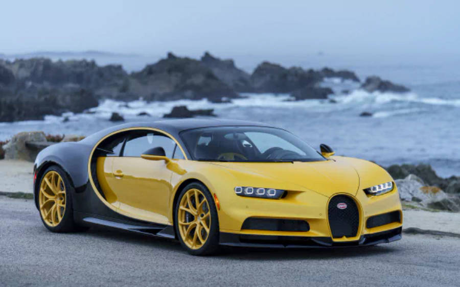 Sarı Bugatti Chiron 4K Duvar Kağıdı