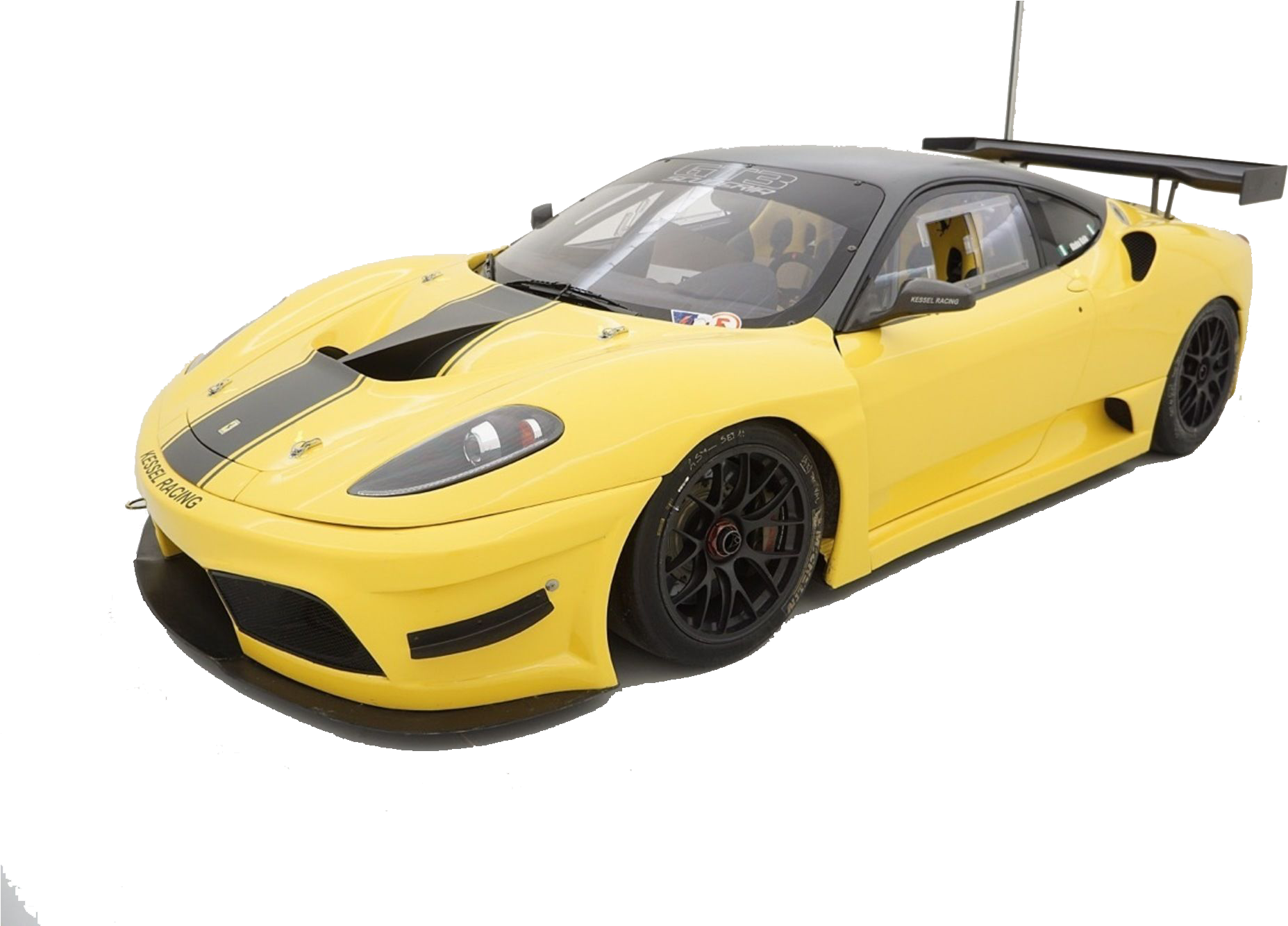 Sarı Ferrari Yarış Arabası Profili Duvar Kağıdı