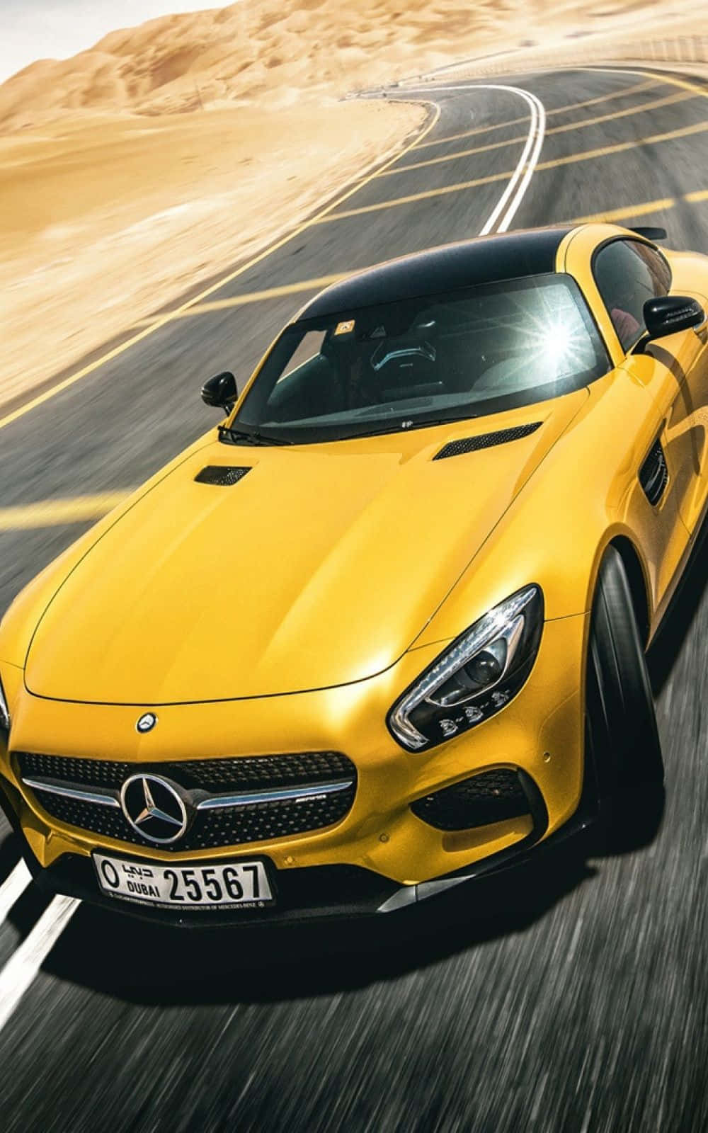 Sarı Lüks Mercedes Benz iPhone Duvar Kağıdı