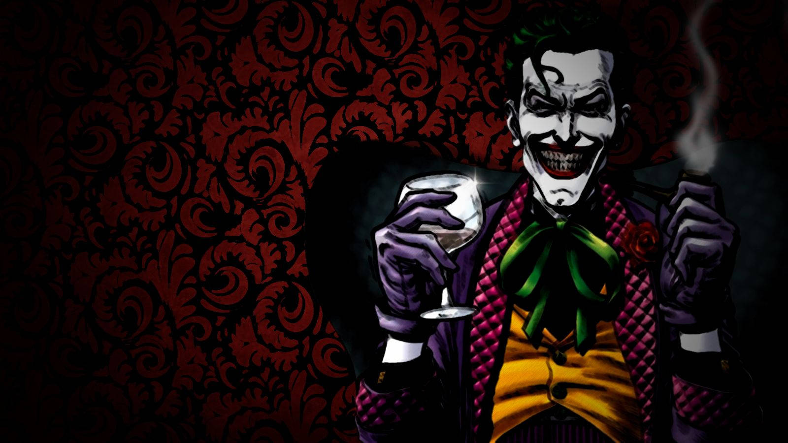 Şarap İçen Kırmızı Joker Duvar Kağıdı
