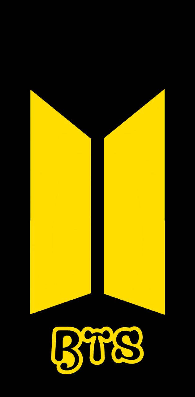 Sarı BTS Logosu Duvar Kağıdı
