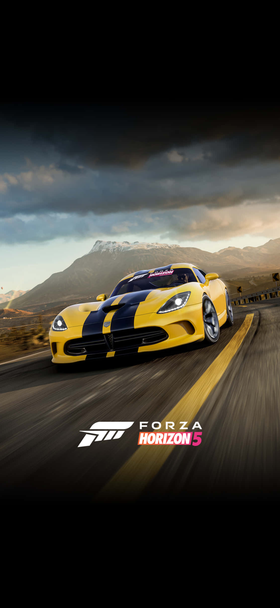 Sarı Dodge Viper iPhone X Forza Motorsport 7 Arkaplan Duvar Kağıdı