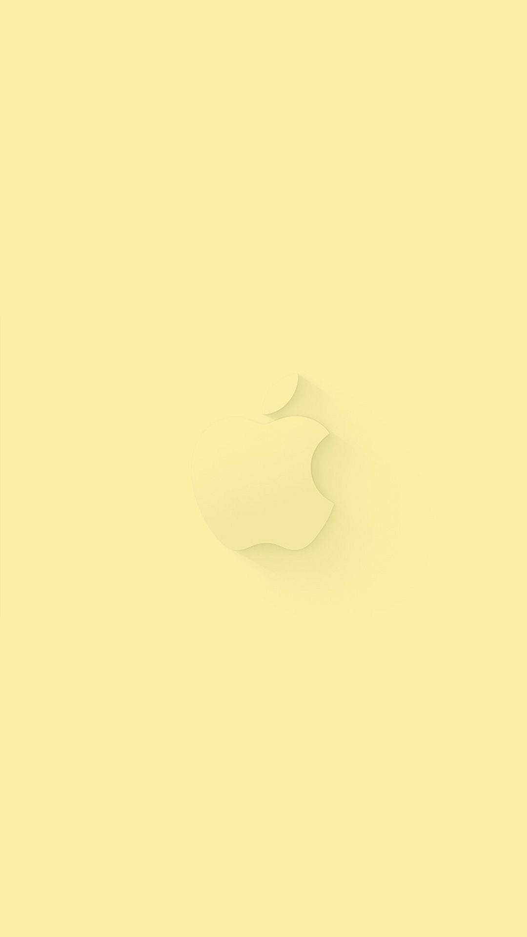 Sarı Elma Logolu Estetik iPhone 11 Duvar Kağıdı